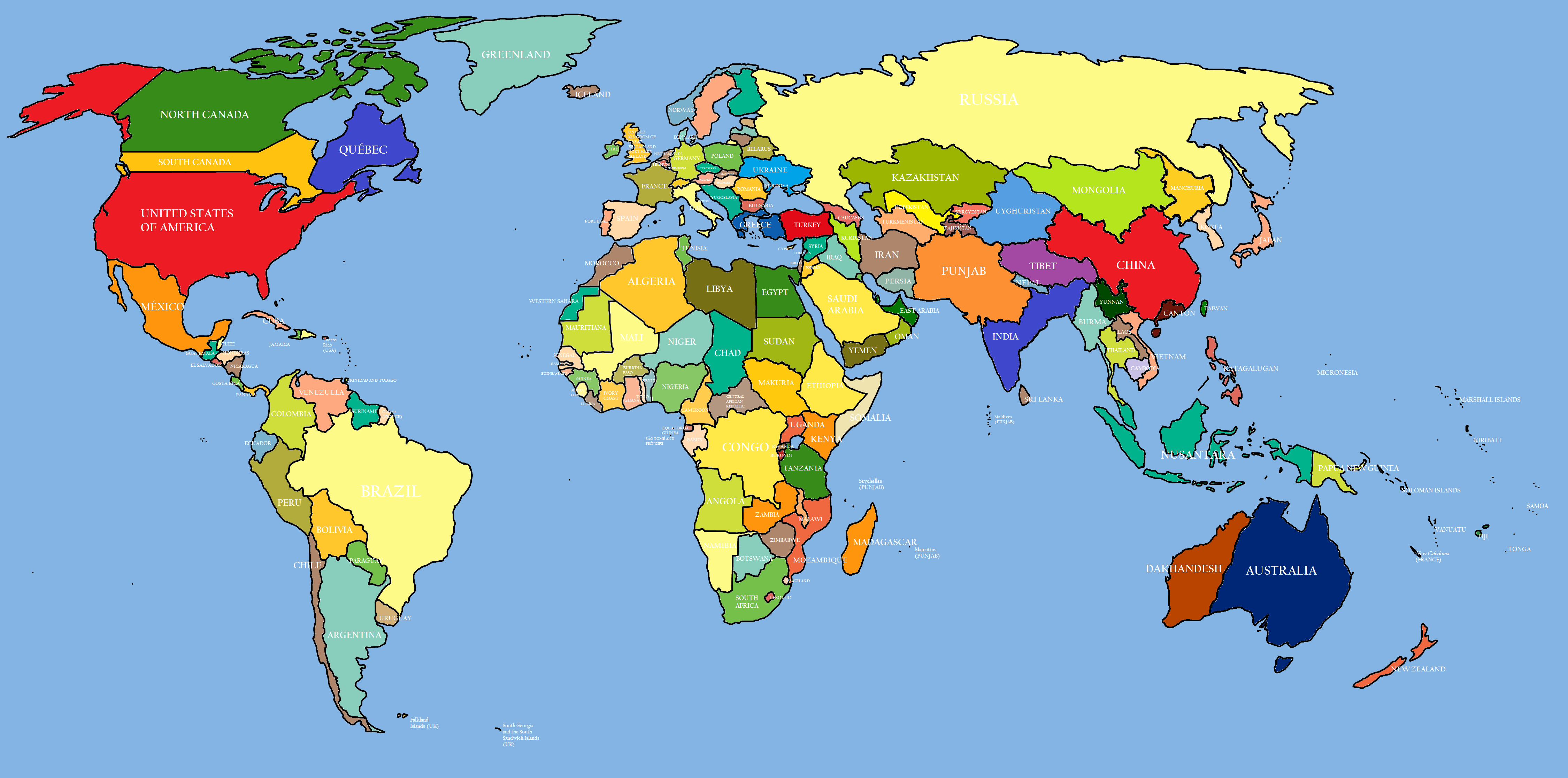 detailed world map hd