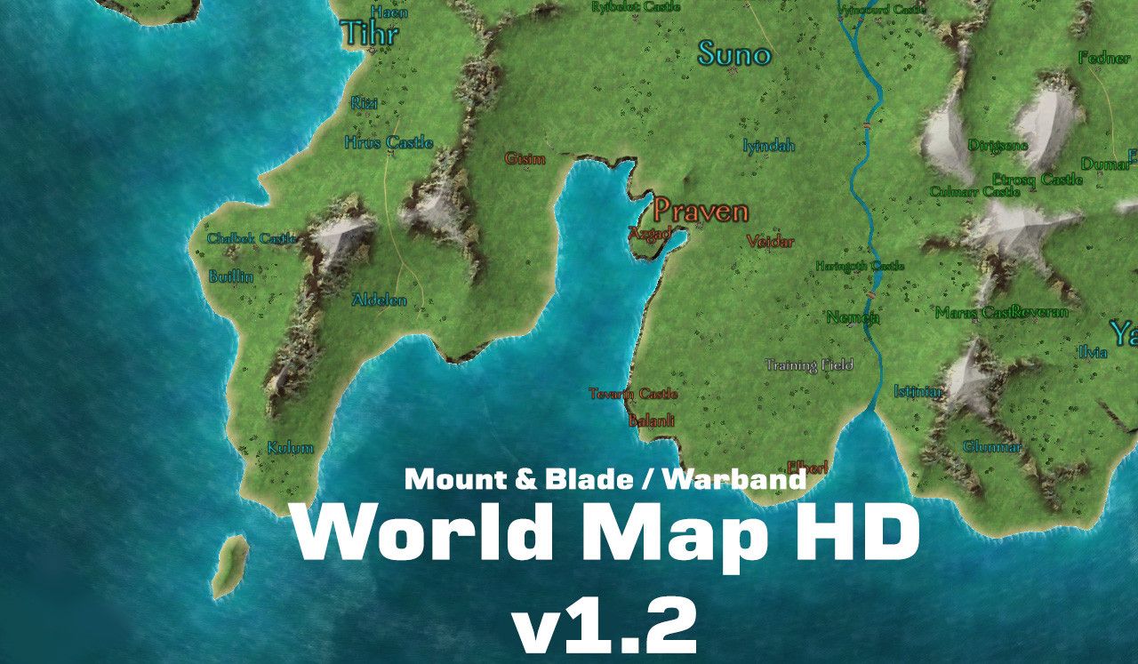 World Map HD mod for Mount & Blade: Warband