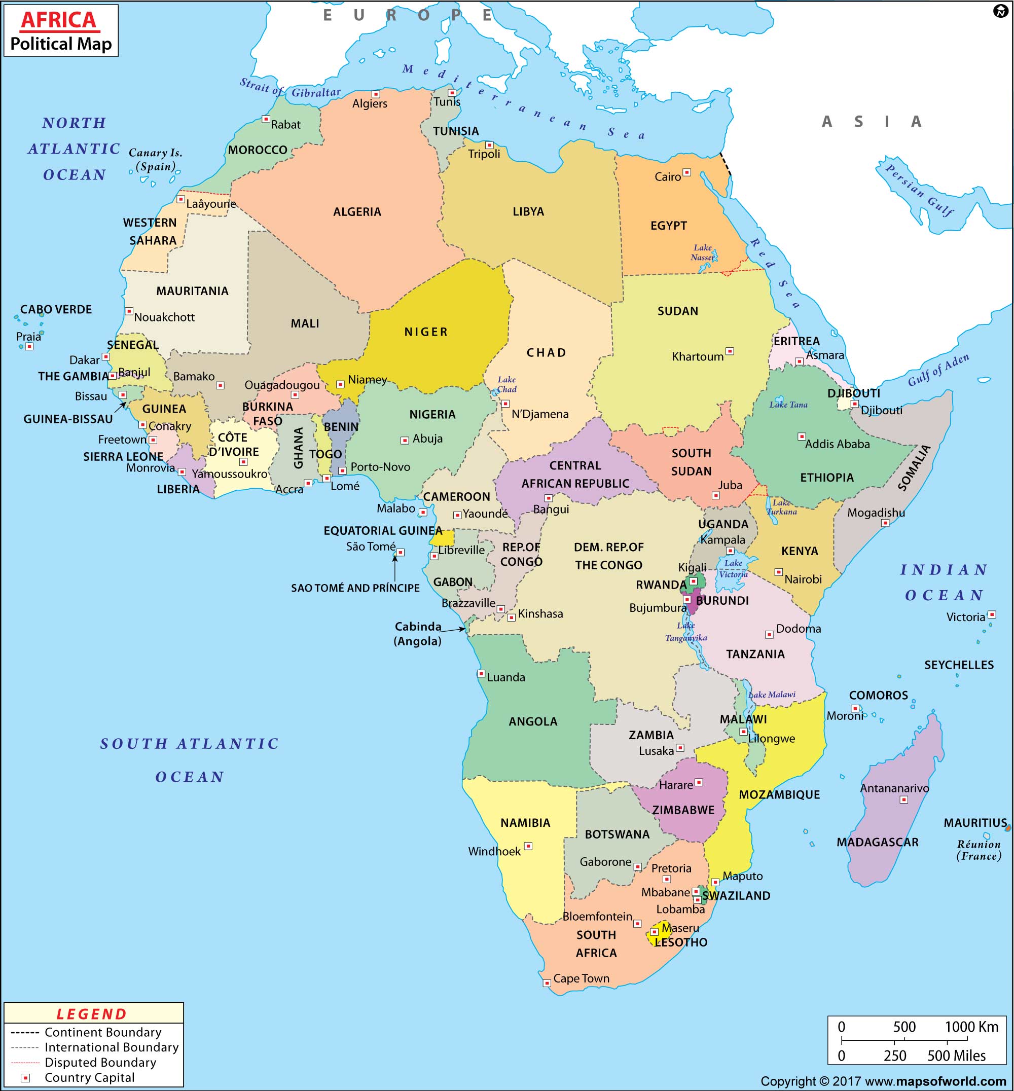Large Africa Map Image