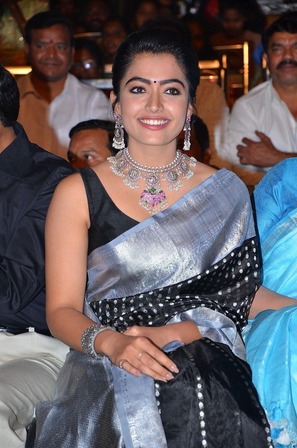 Actress Rashmika Mandanna Saree Pics at Sarileru Neekevvaru Movie