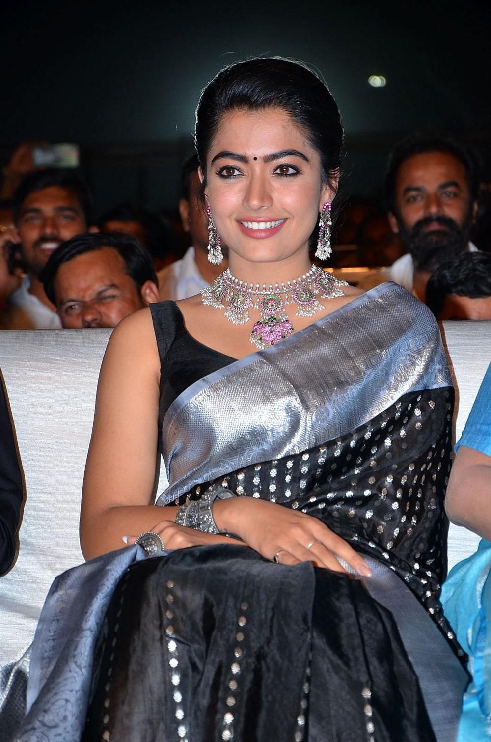 Actress Rashmika Mandanna Saree Pics at Sarileru Neekevvaru Movie