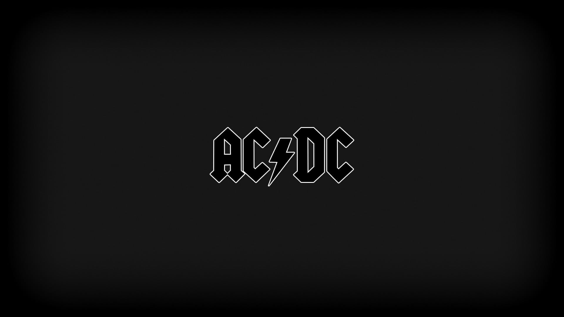 AC DC Logo On Black Background #acdc #AC DC #rock P