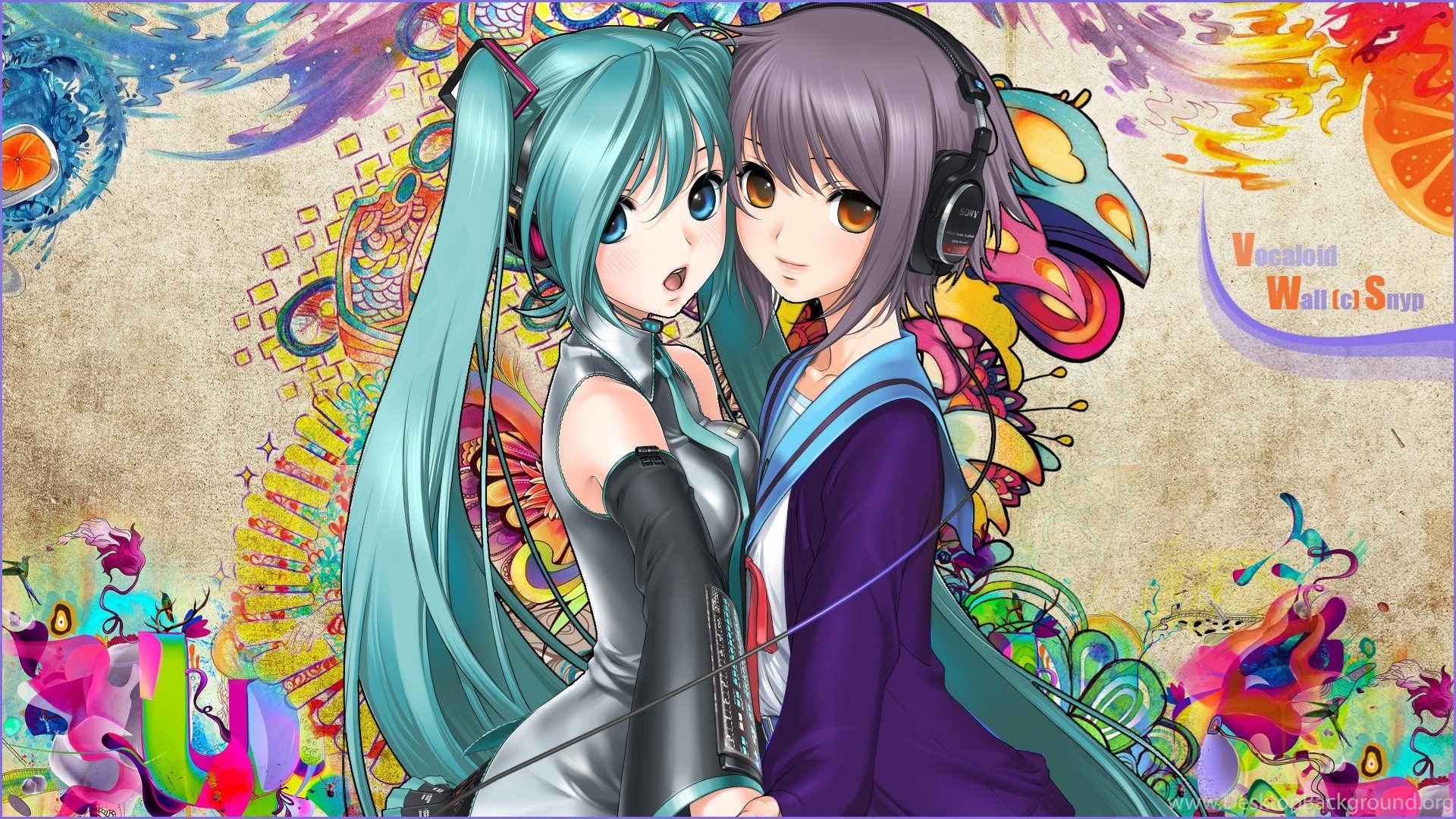 Wallpaper Anime Friends Girl HD Free 1920x1080 Desktop Background