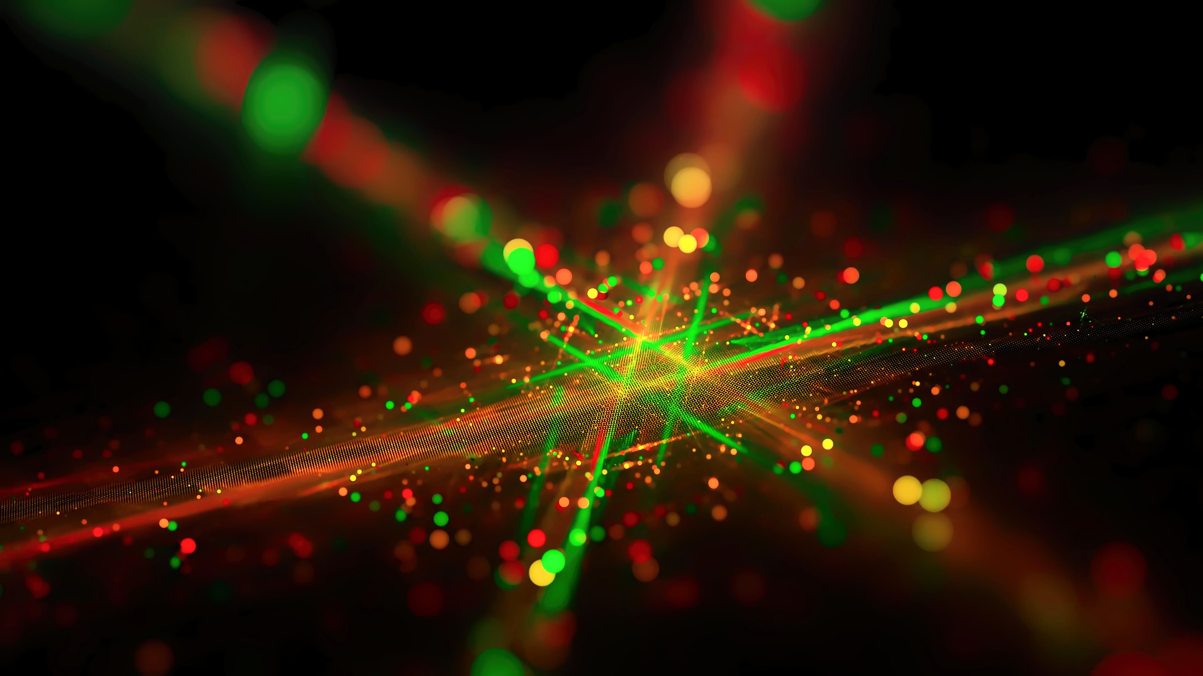 Bokeh photograph of laser lights HD wallpaper
