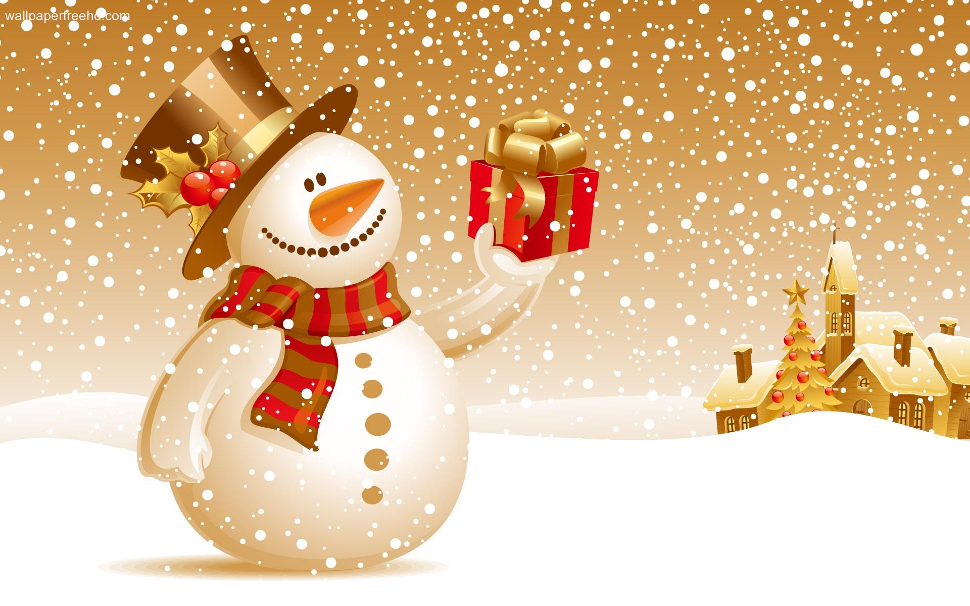 Snowman, holidays, wallpaper