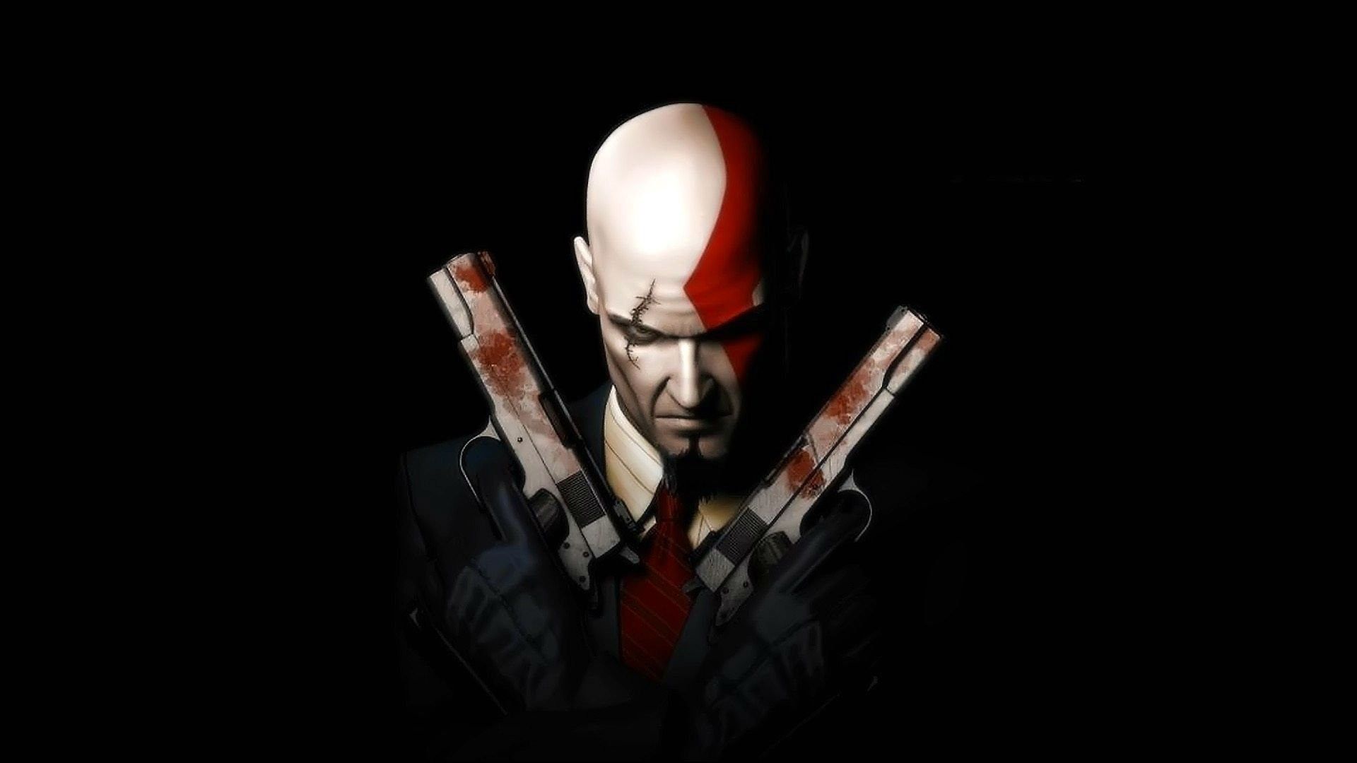 HD Wallpaper, hitman Blood, Drawing, Pistol, Assassin, Weapon