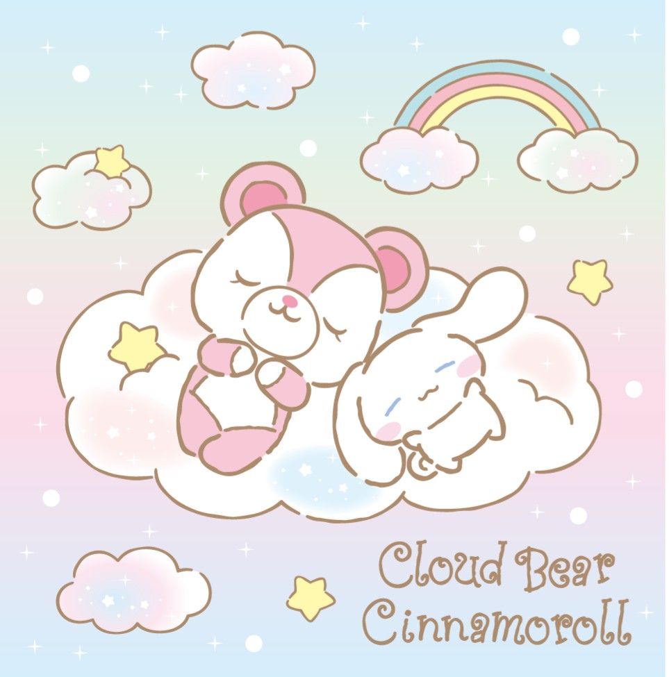 Cloud Bear x Cinnamoroll. Sanrio wallpaper, Sanrio hello kitty