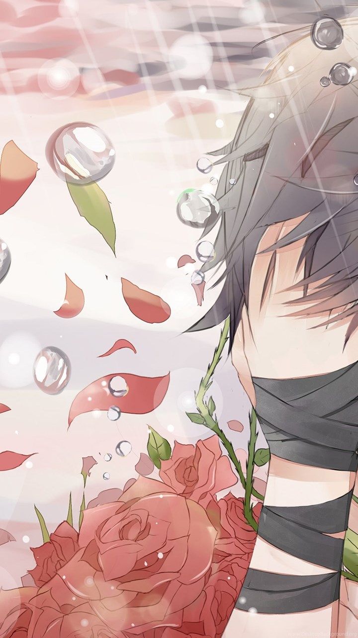 Sad Boy Covered In Roses Wallpapers Anime Wallpapers Desktop