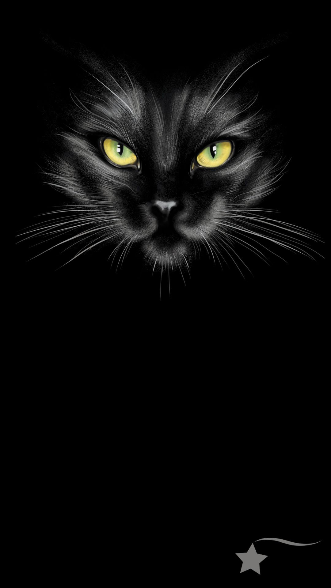 Destira Phone Wallpaper to match our Spooky Black Cat Halloween