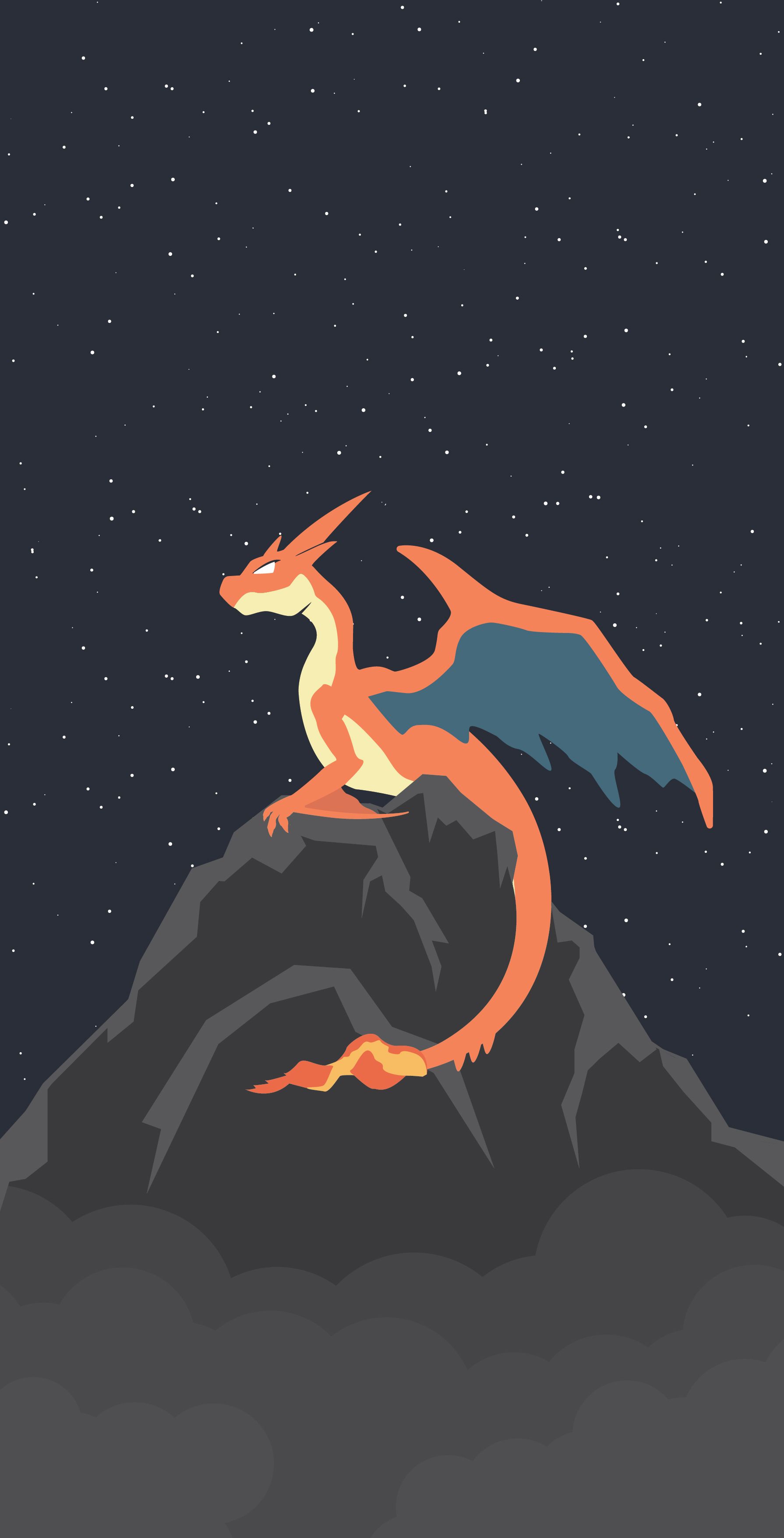 I made this Charizard Y wallpaper in Adobe Illustrator for a