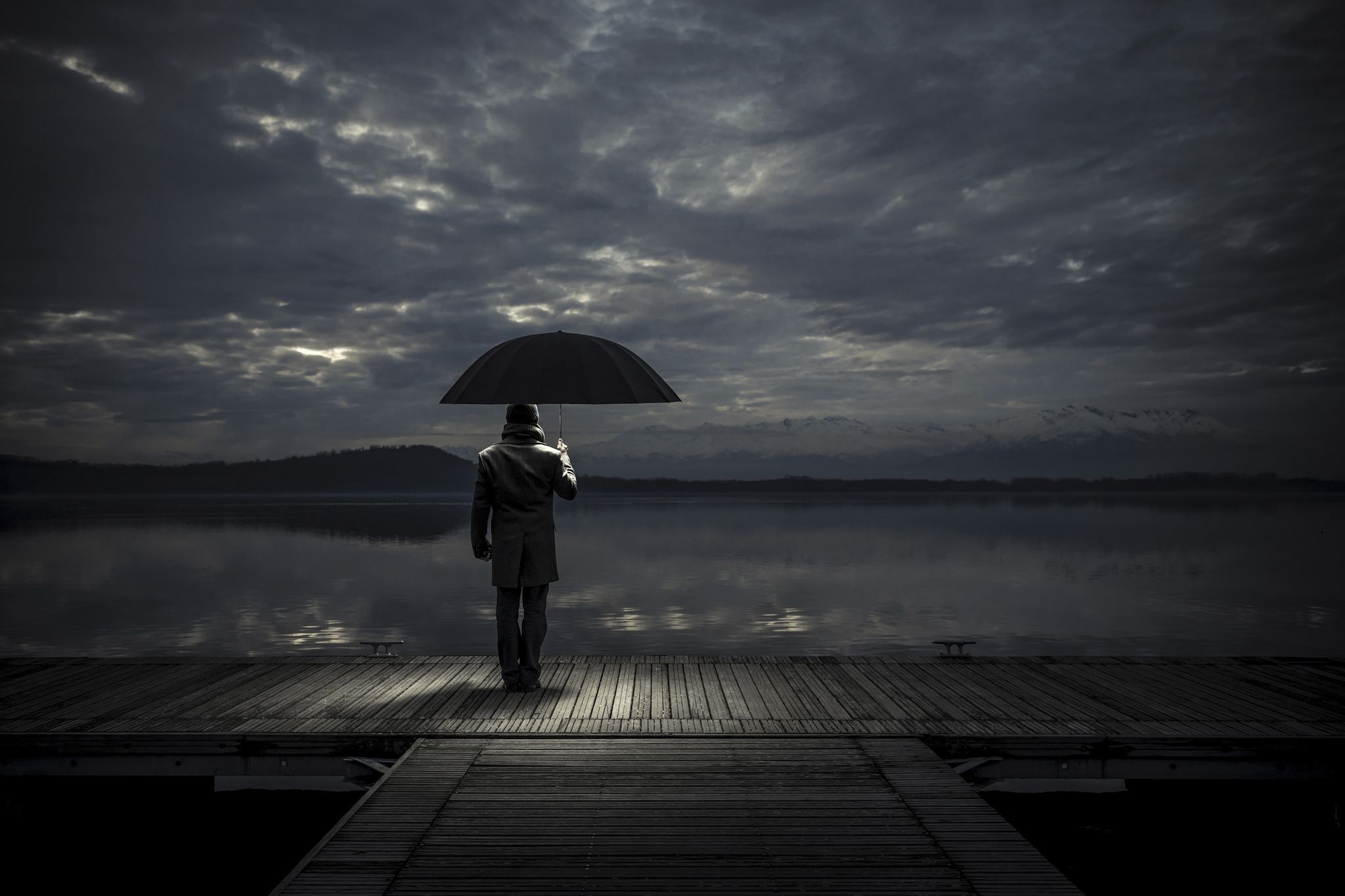 Alone man With Umbrella. Man wallpaper, Alone man, Love wallpaper
