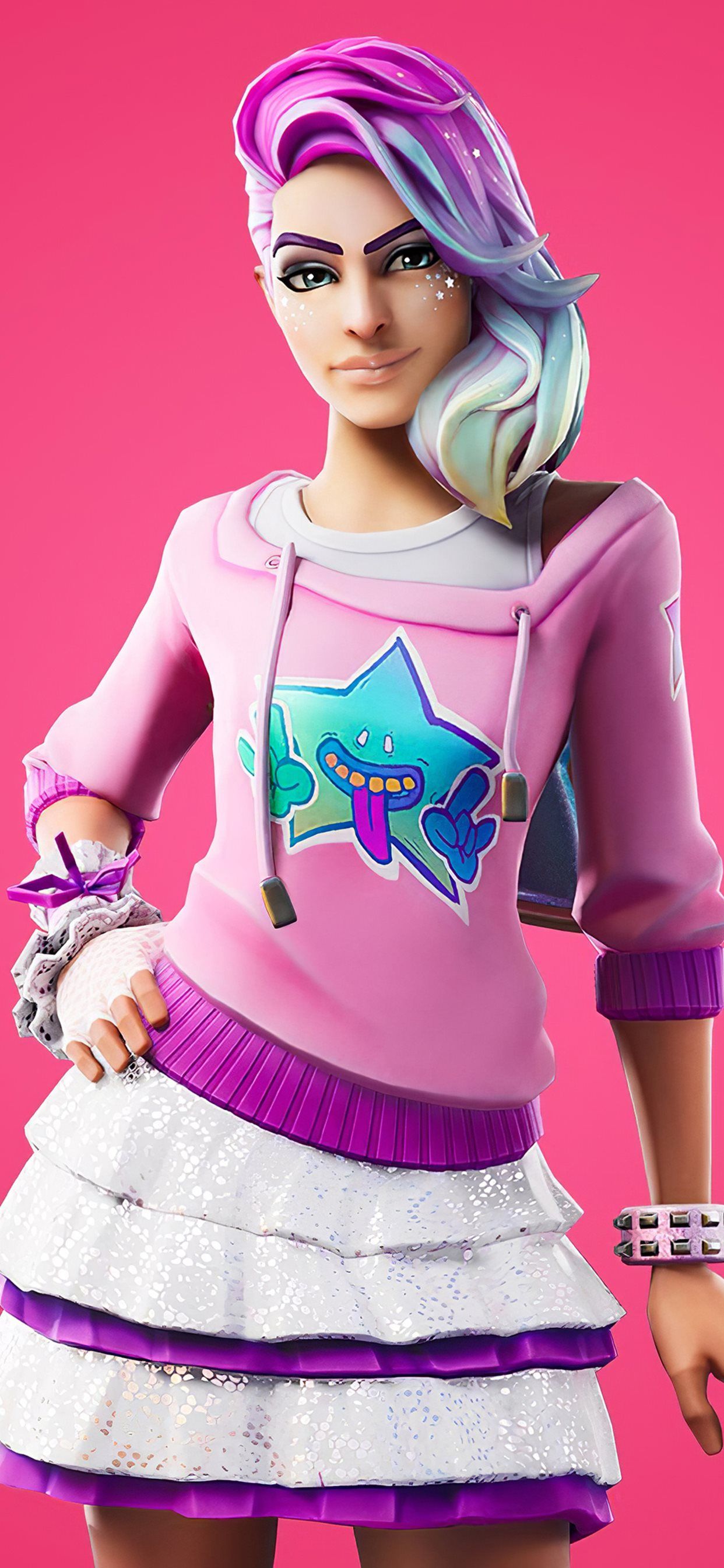 fortnite chapter two starlie outfit iPhone Wallpaper Free Download