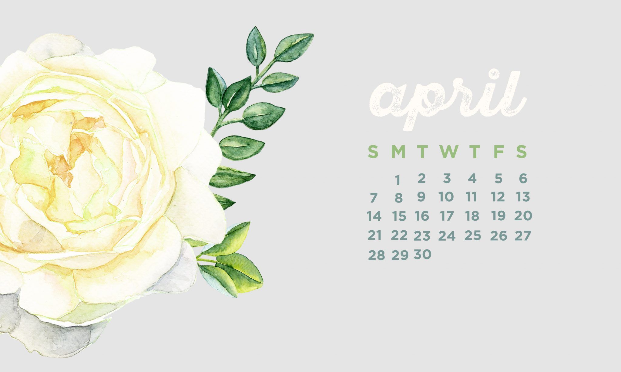 Cute April 2020 Calendar Floral Wallpaper Desk Image Free