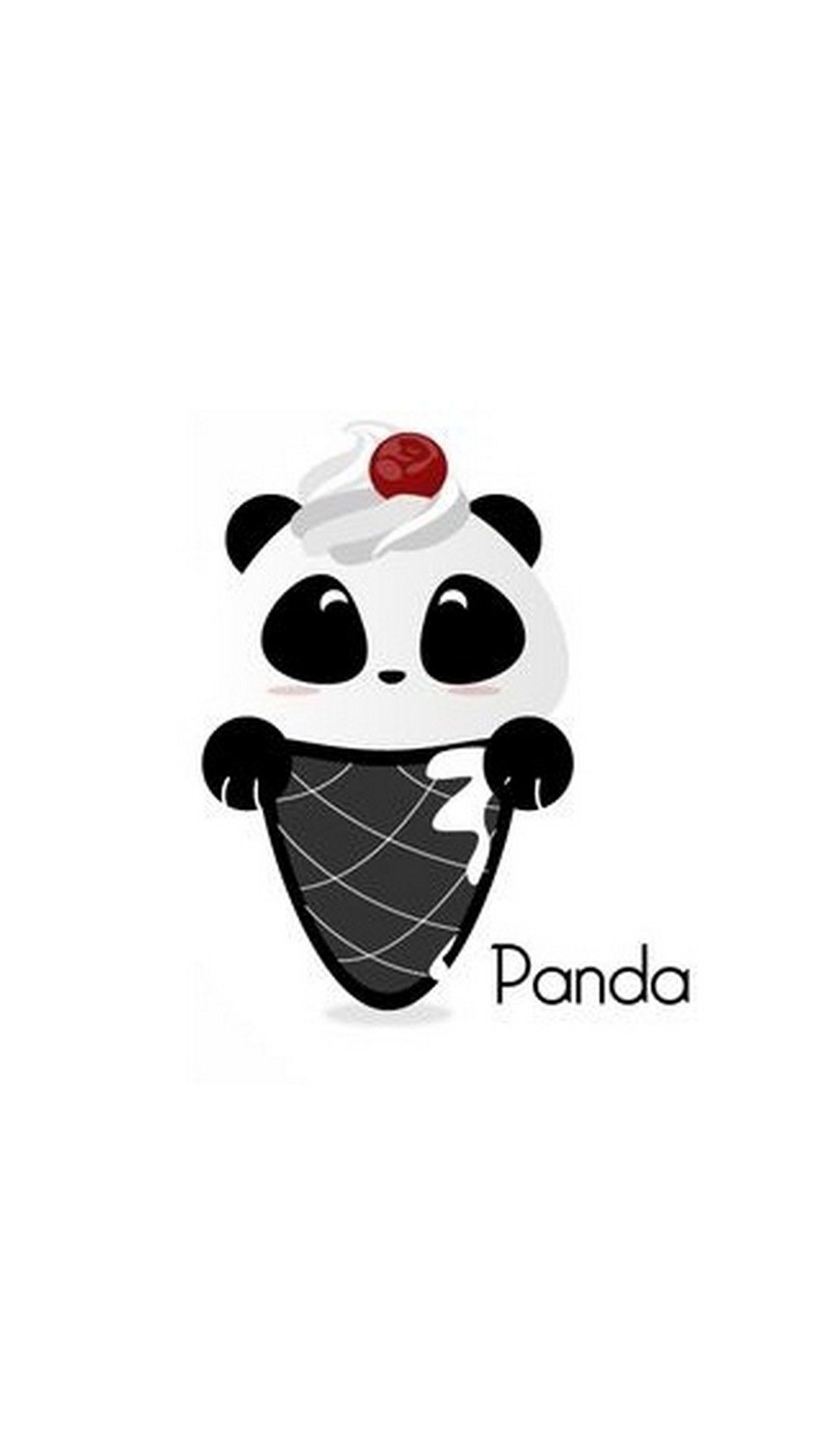 Cute Panda Drawing Wallpaper