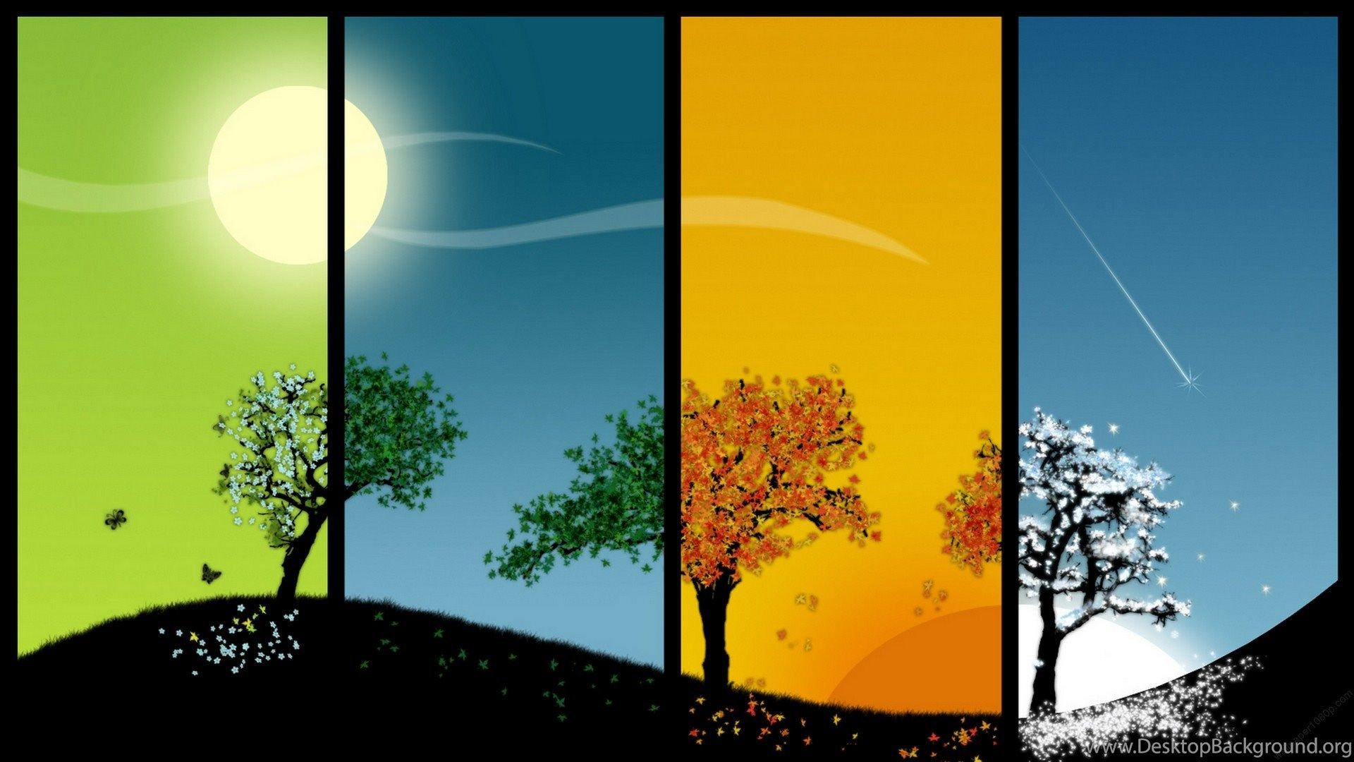 Spring, Summer, Fall, Winter And Spring Wallpaper Desktop Background