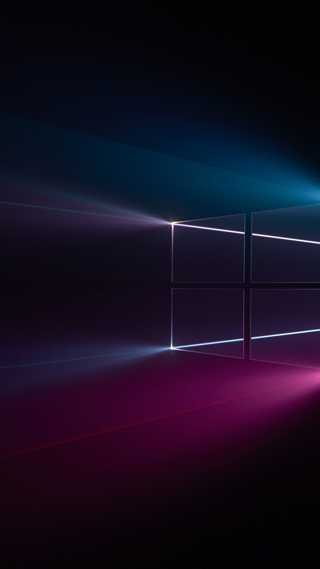 Wallpapers Windows 10, Windows logo, Blue, Pink, Dark, HD