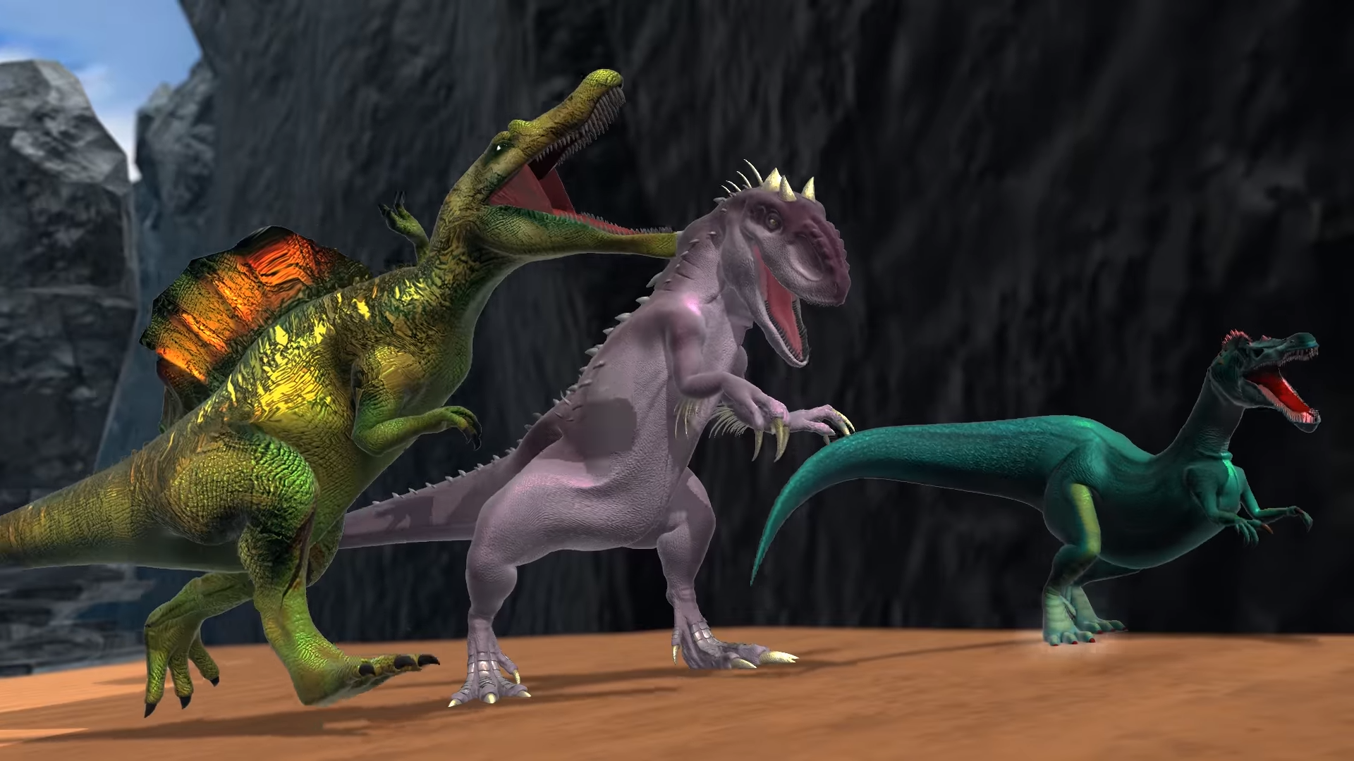 Spinosaurus and Baryonyx vs Indominus Rex and Indoraptor