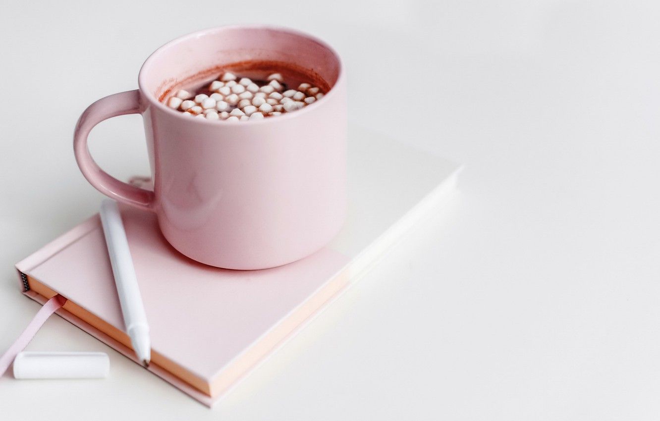 Photo Wallpaper Mug, Cup, Hot, Chocolate, Cocoa, Marshmallow