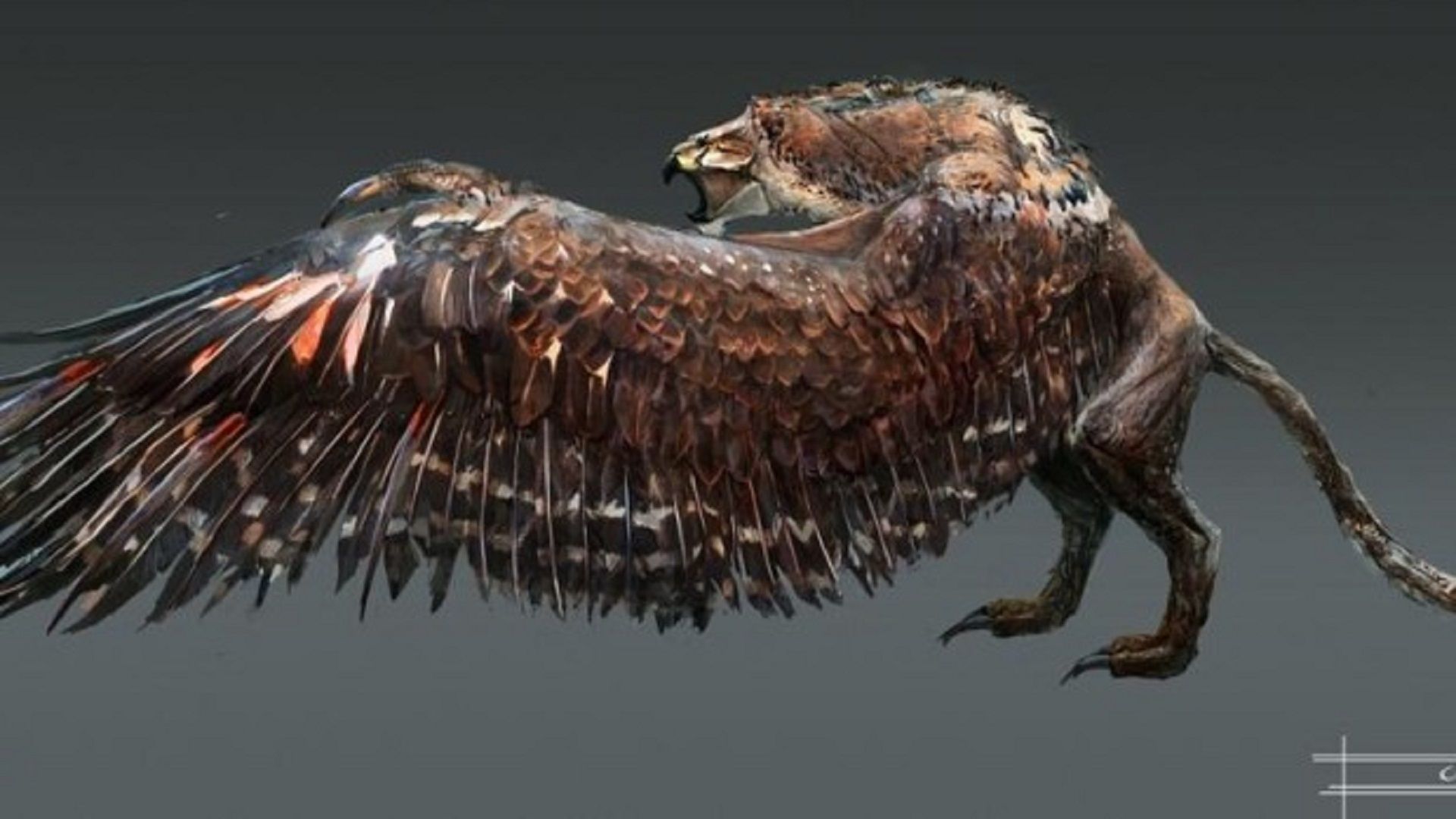 Griffin Wallpaper. Mythical Griffin