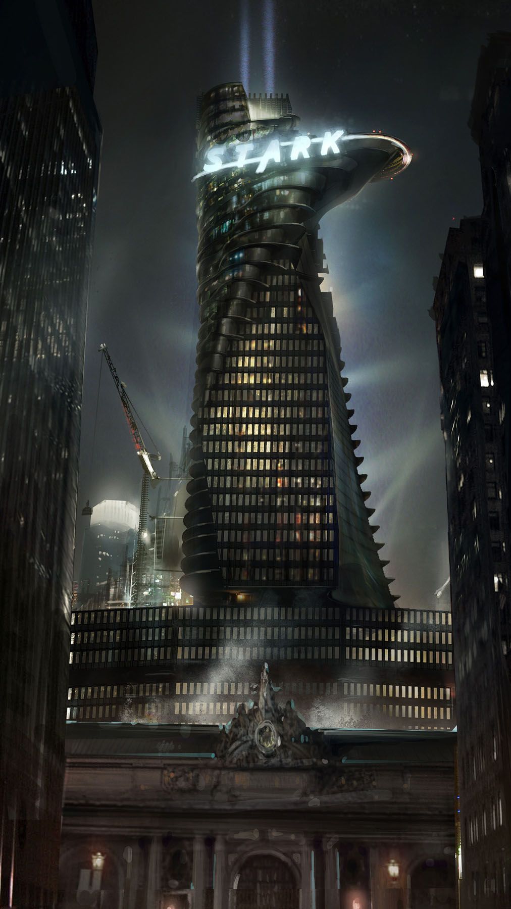 Stark Tower Light IPhone Wallpaper. Tower light, Cool wallpaper