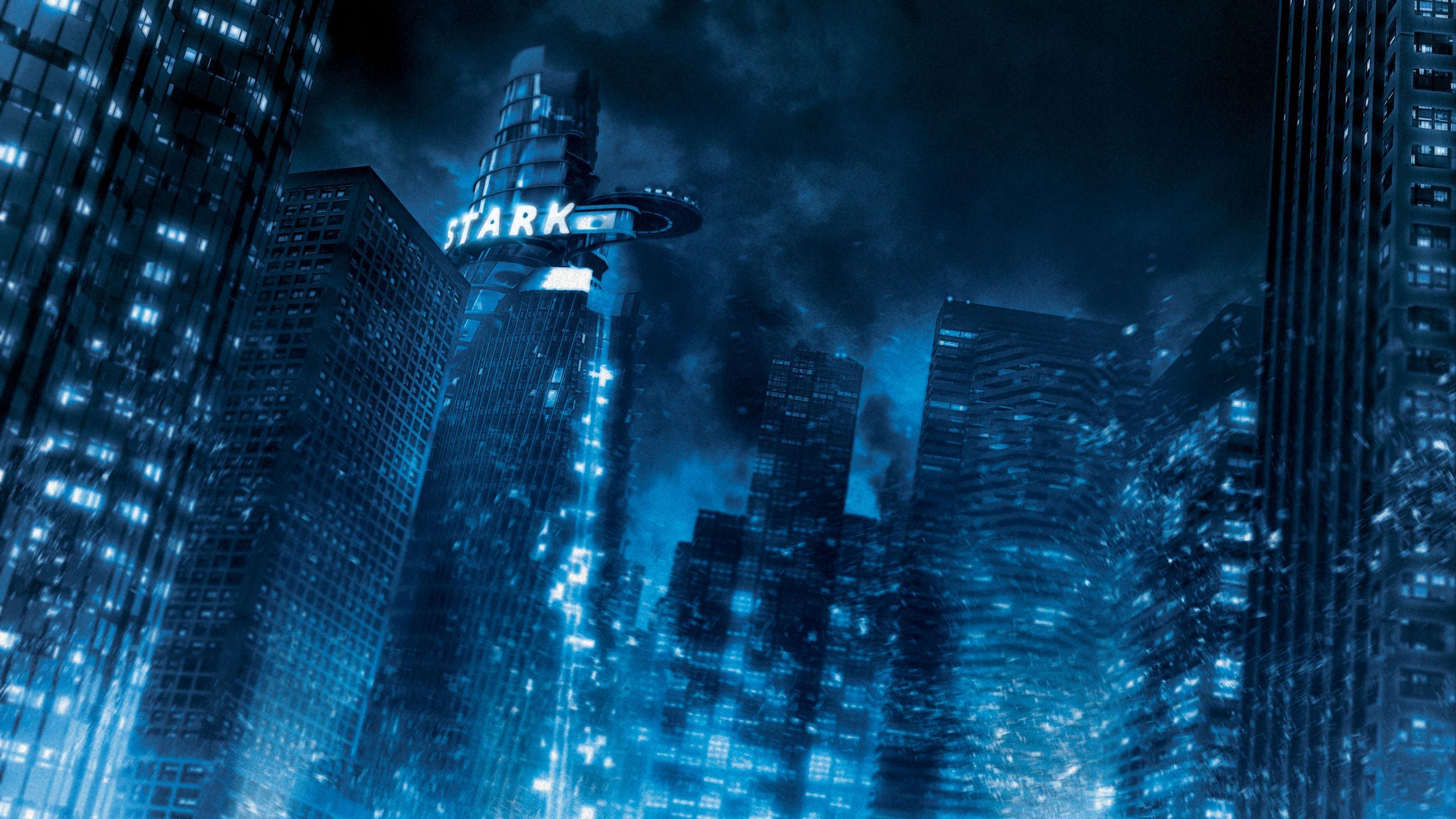 Avengers, stark tower, cityscape, artwork wallpaper