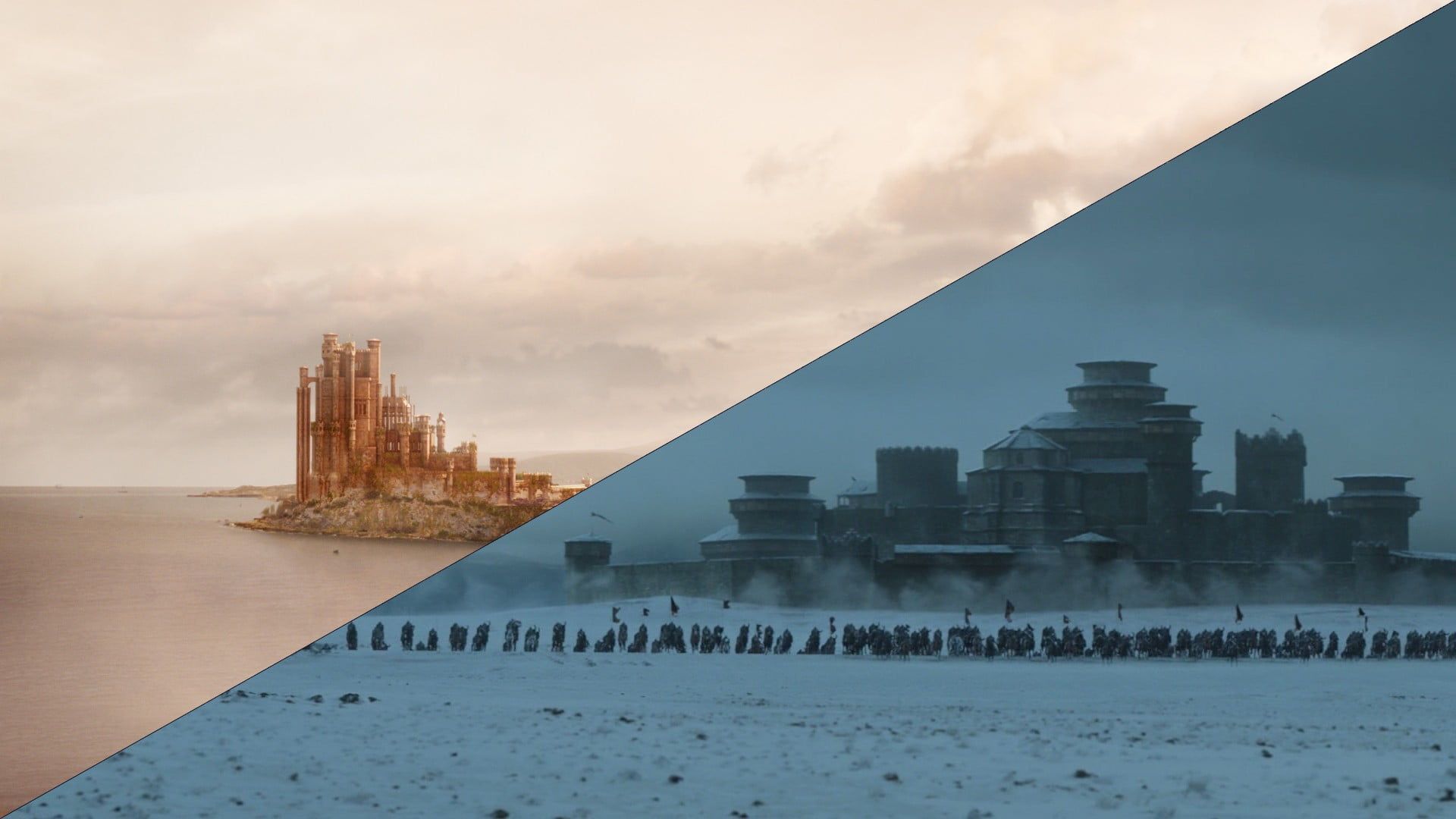 White and black concrete building, Game of Thrones, House Stark