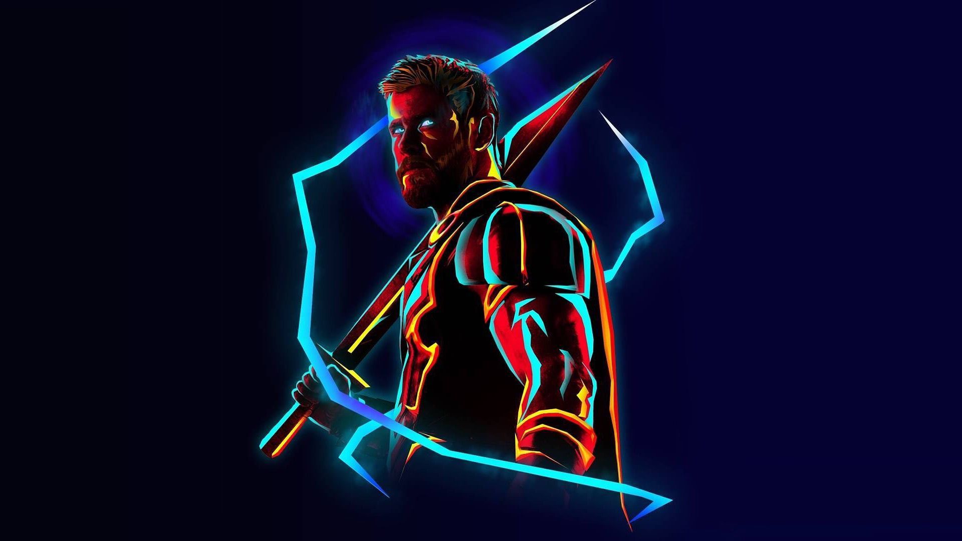 Neon Avengers Wallpaper