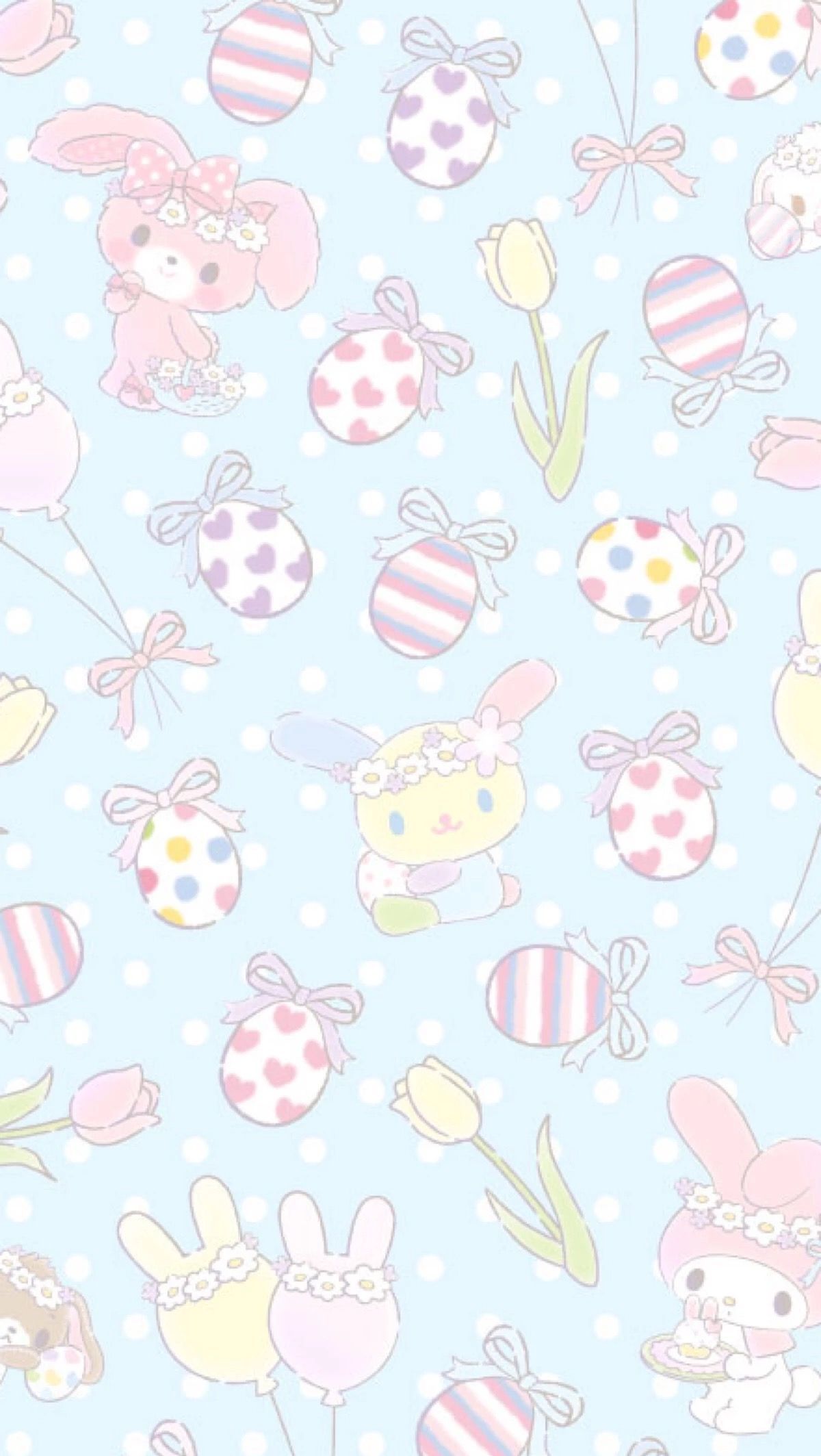 Sanrio Easter. Sanrio wallpaper, Kawaii background, Kawaii wallpaper