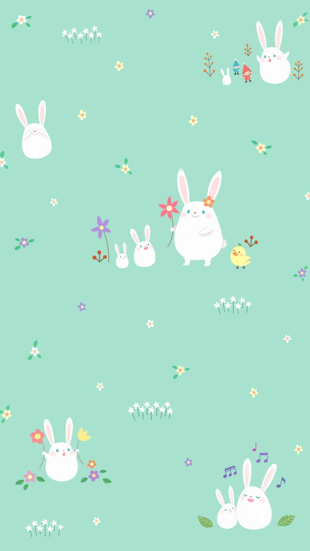 Easter rabbit mint. Cat pattern wallpaper, Easter wallpaper