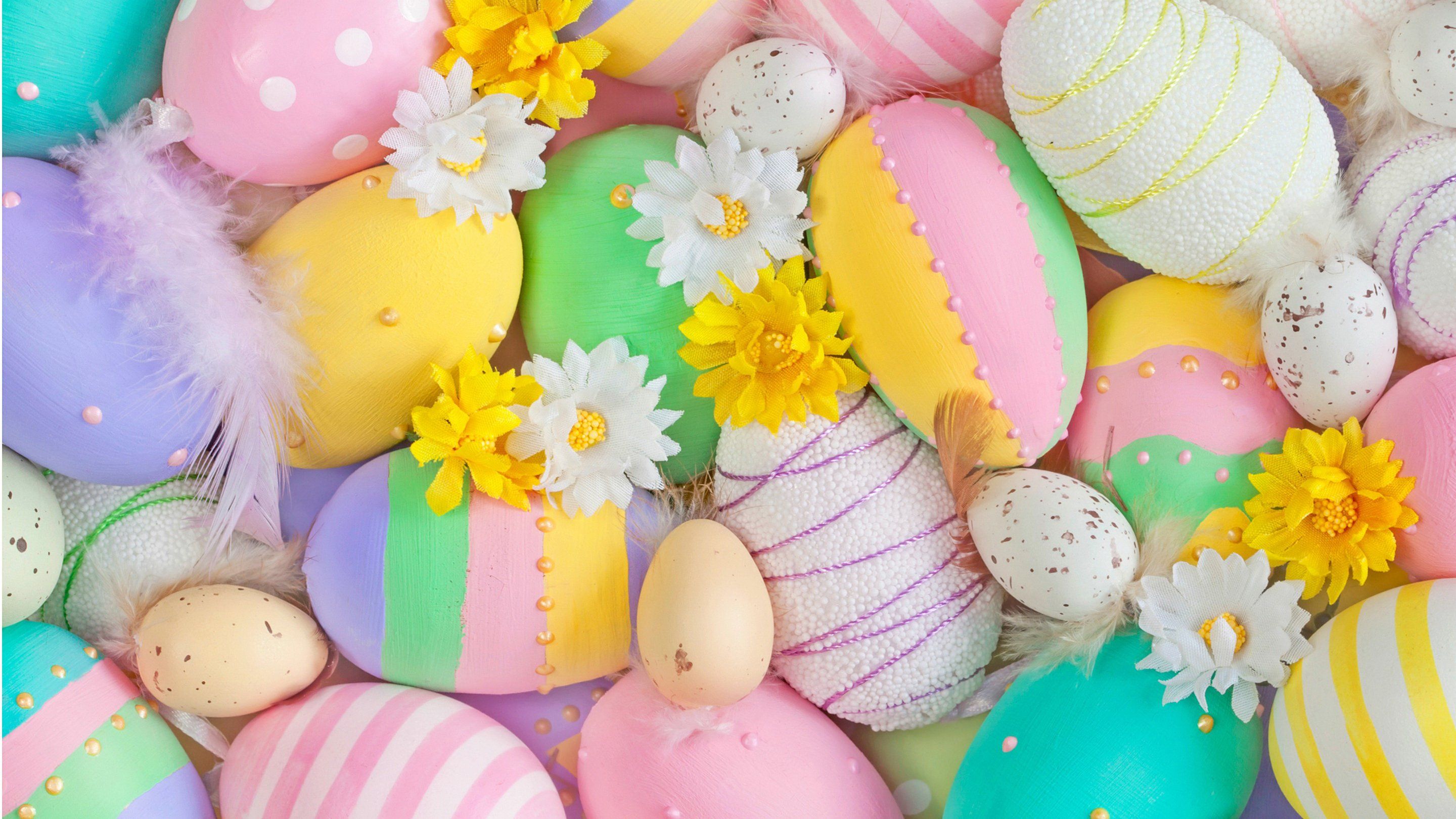 pink, Easter, Many, Eggs Wallpaper HD / Desktop and Mobile