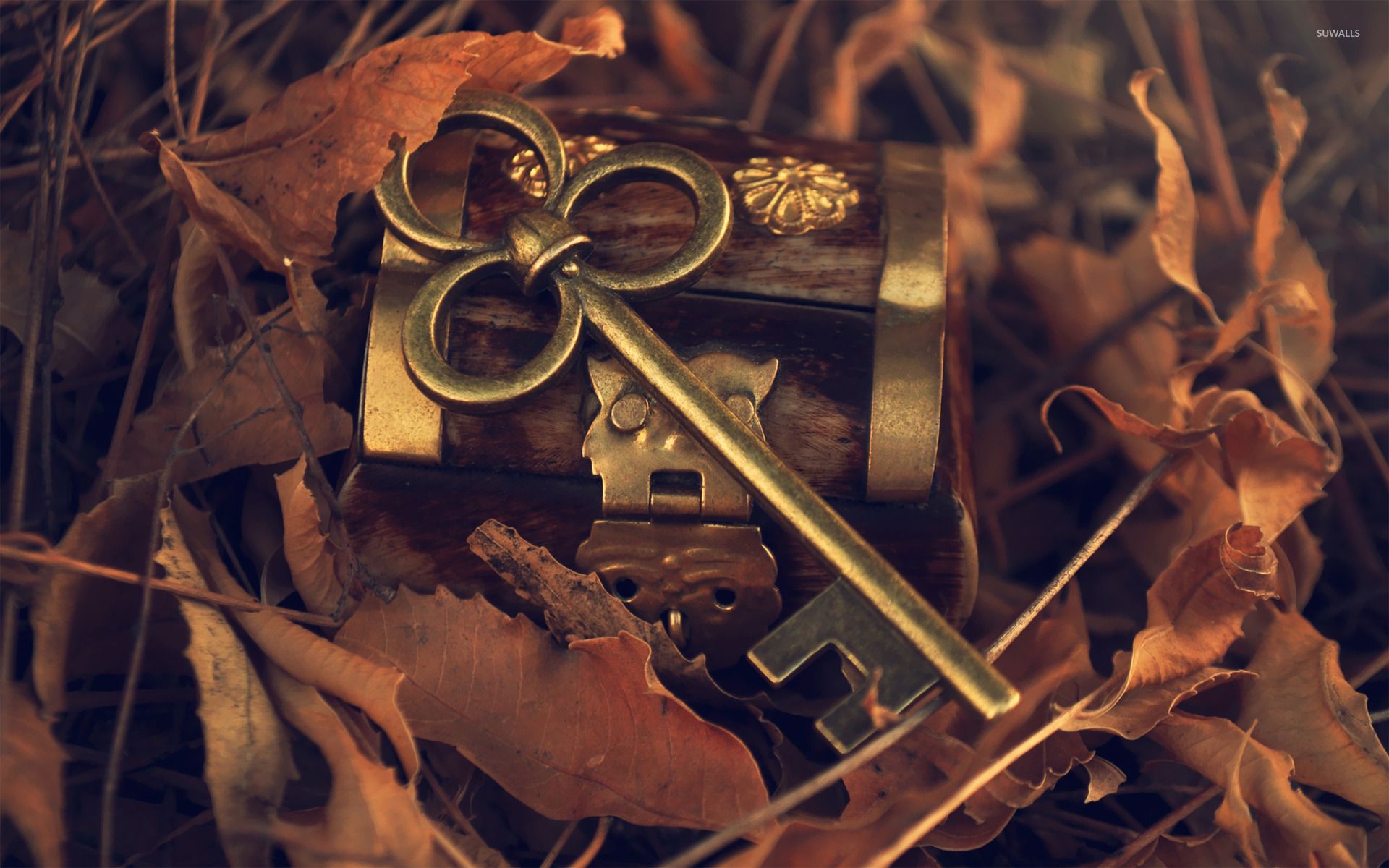 Treasure chest with key wallpaper wallpaper