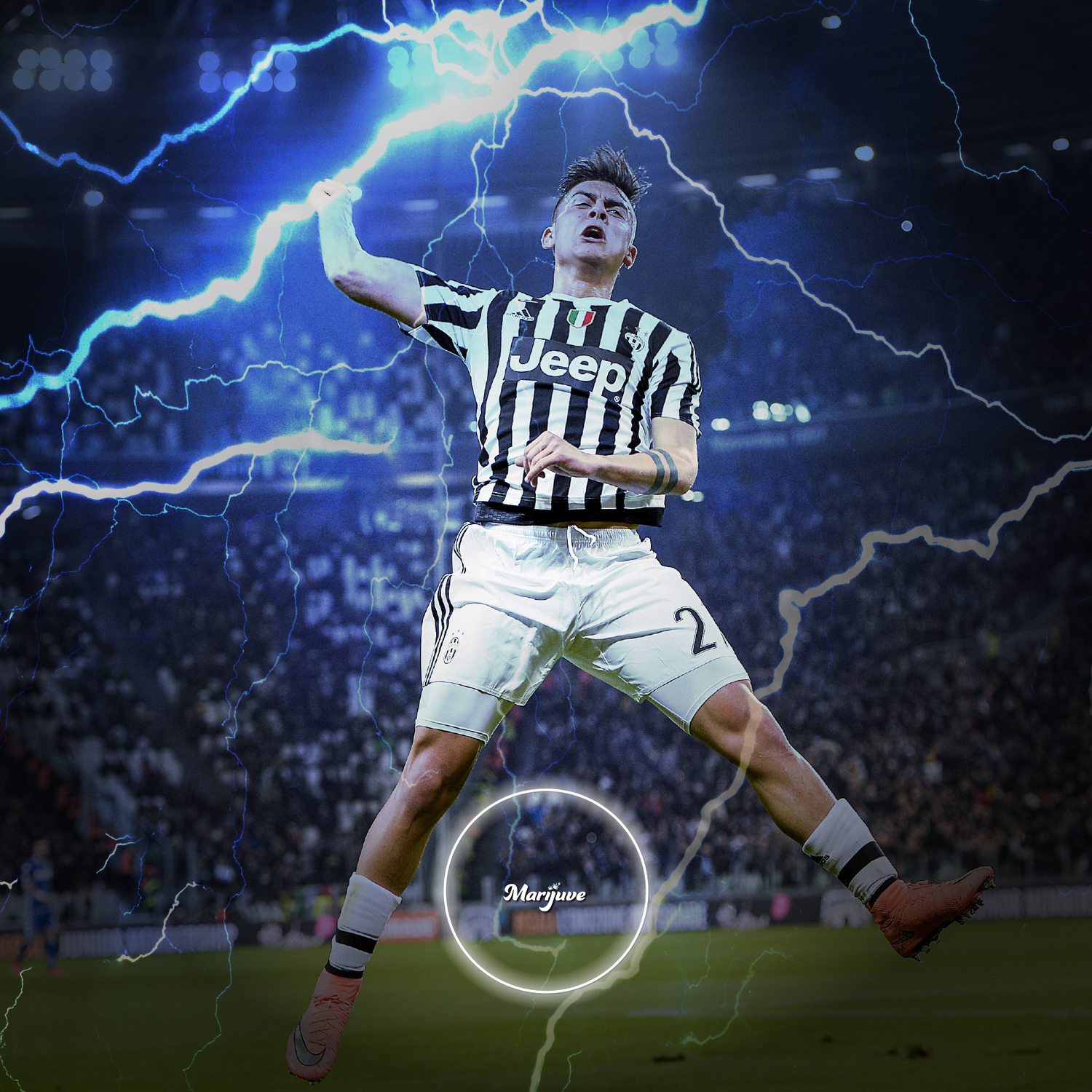 Paulo Dybala. Juventus Lightning Celebration wallpaper