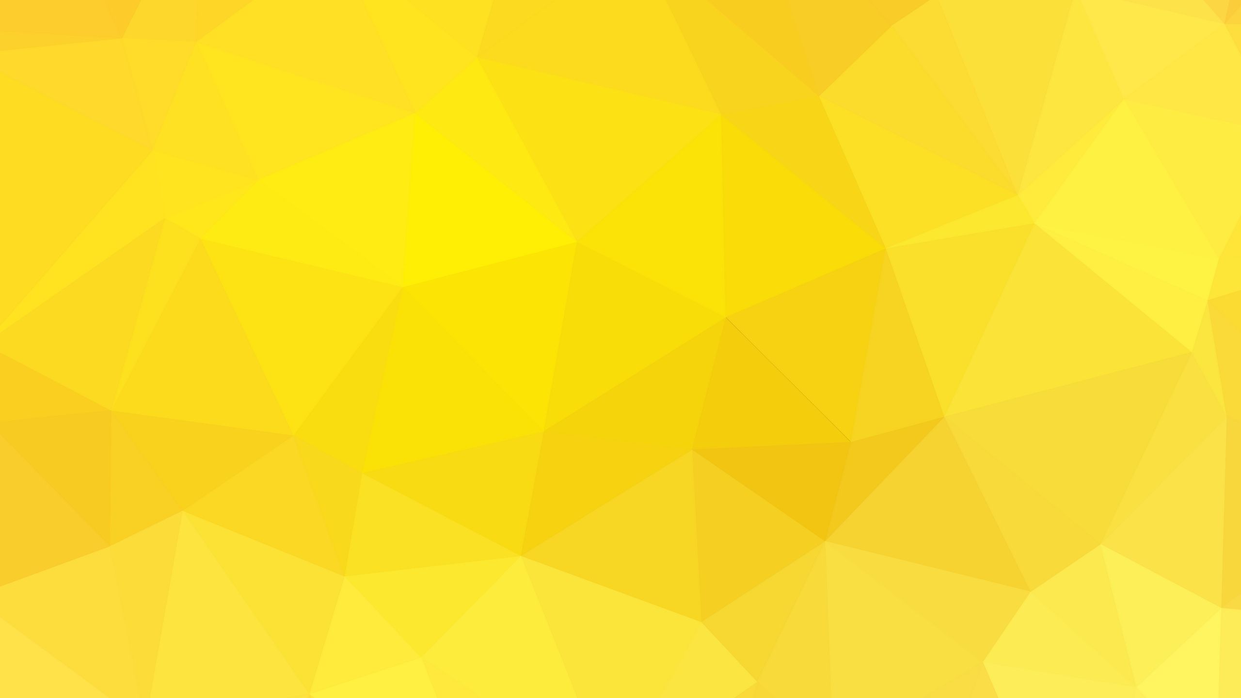 Download wallpaper 2560x1440 polygonal, triangles, shades, yellow