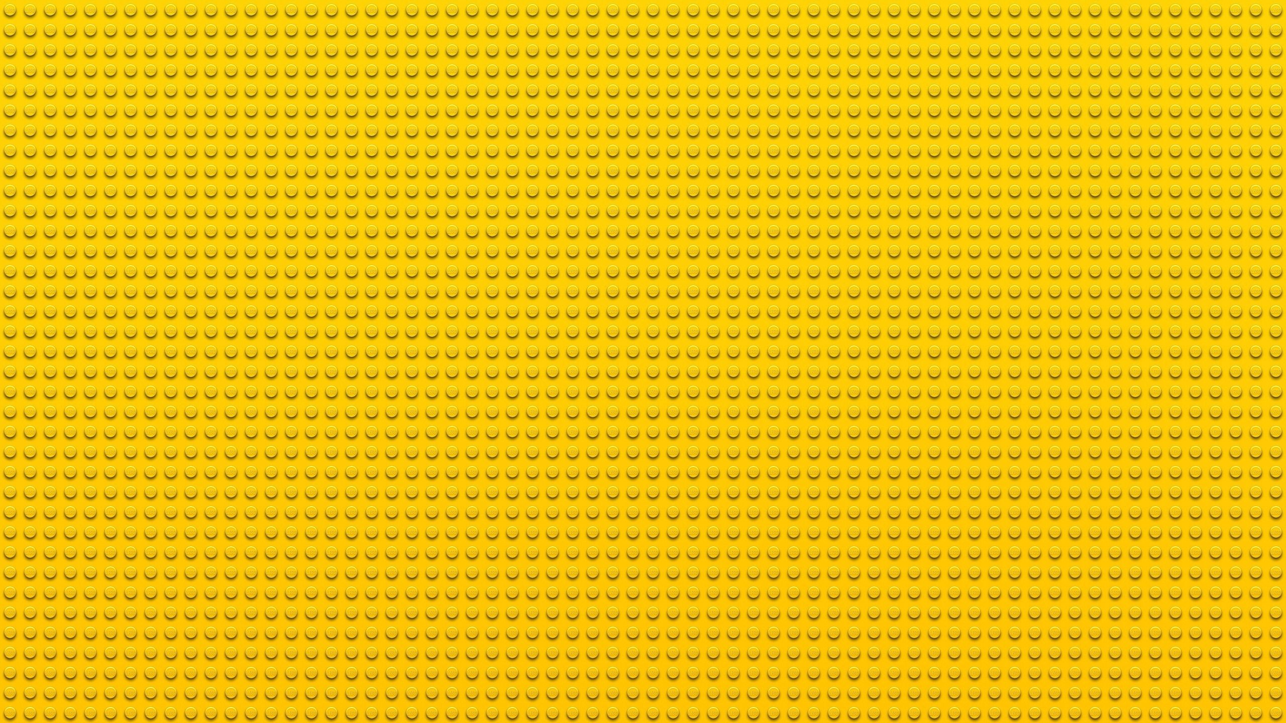 Download wallpaper 2560x1440 lego, points, circles, yellow
