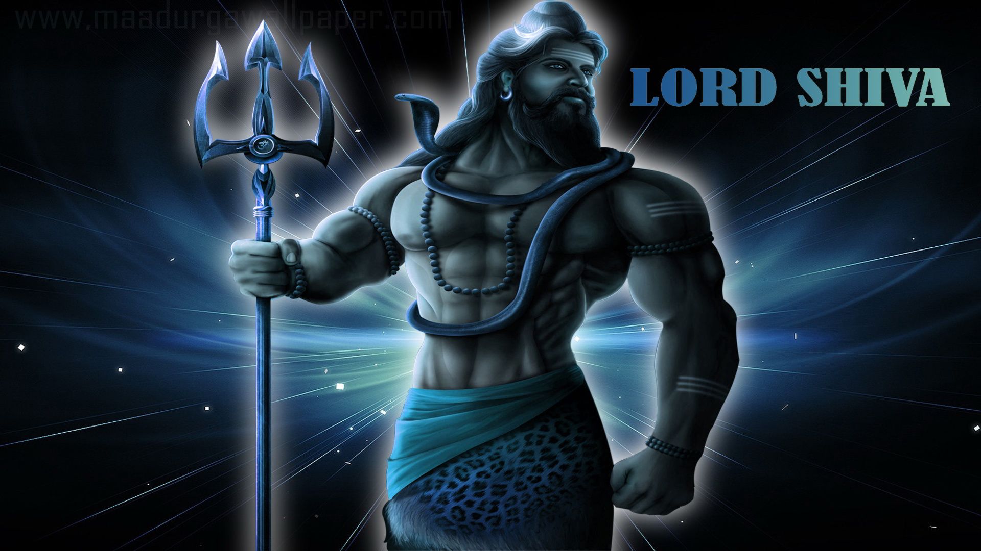 Lord Shiva depicted in muscular shape wallpaper