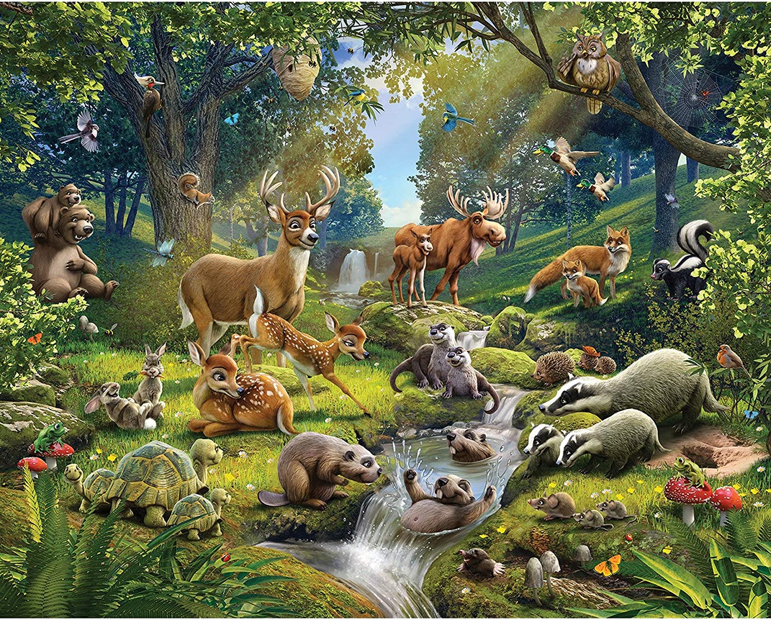 Walltastic Animals of The Forest Wallpaper Mural 8ft