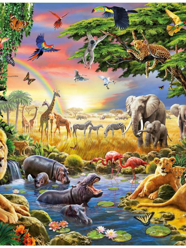 Jungle Animals Four iPad mini wallpaper