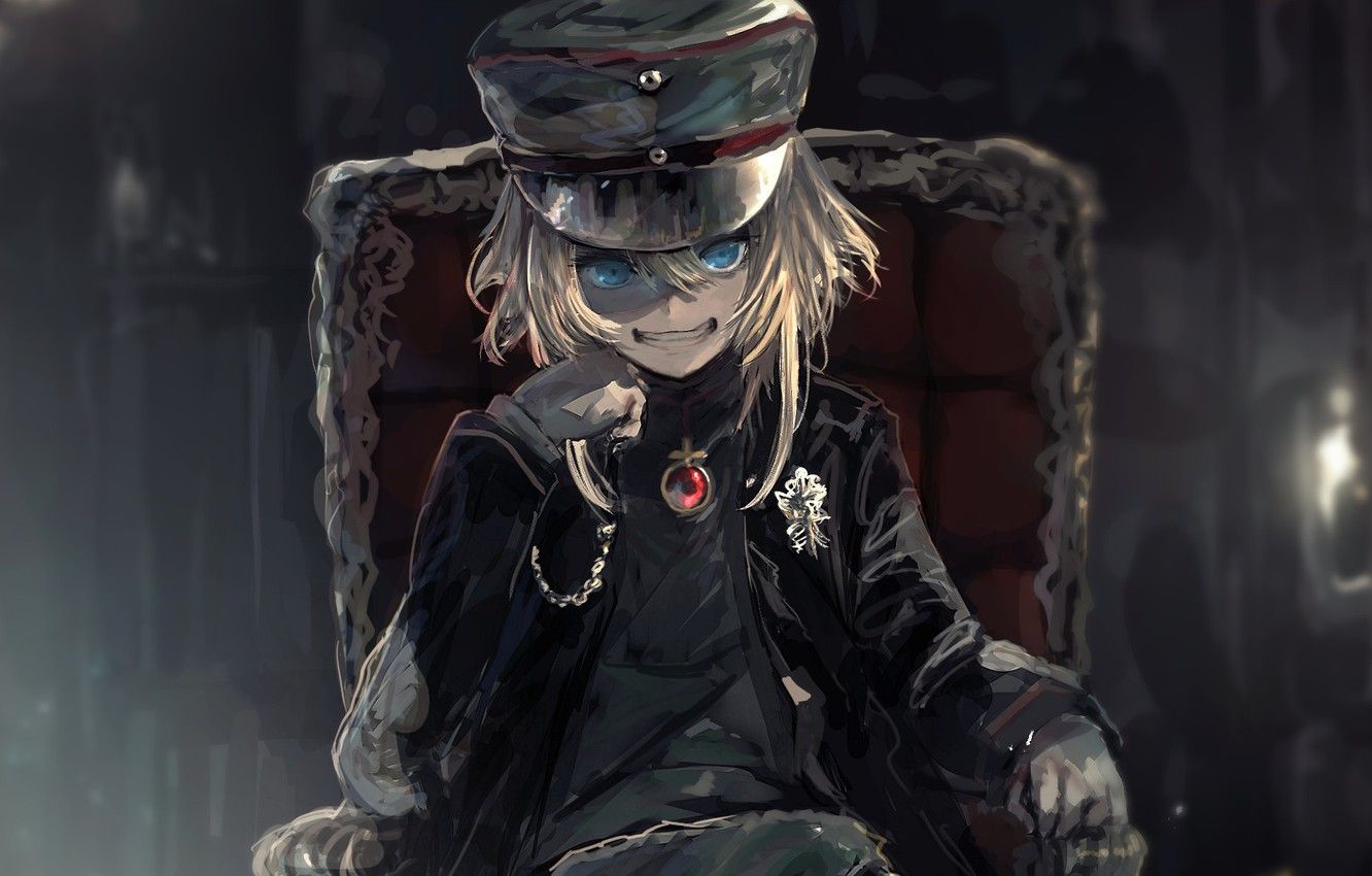 Wallpaper kawaii, girl, blood, soldier, military, war, anime