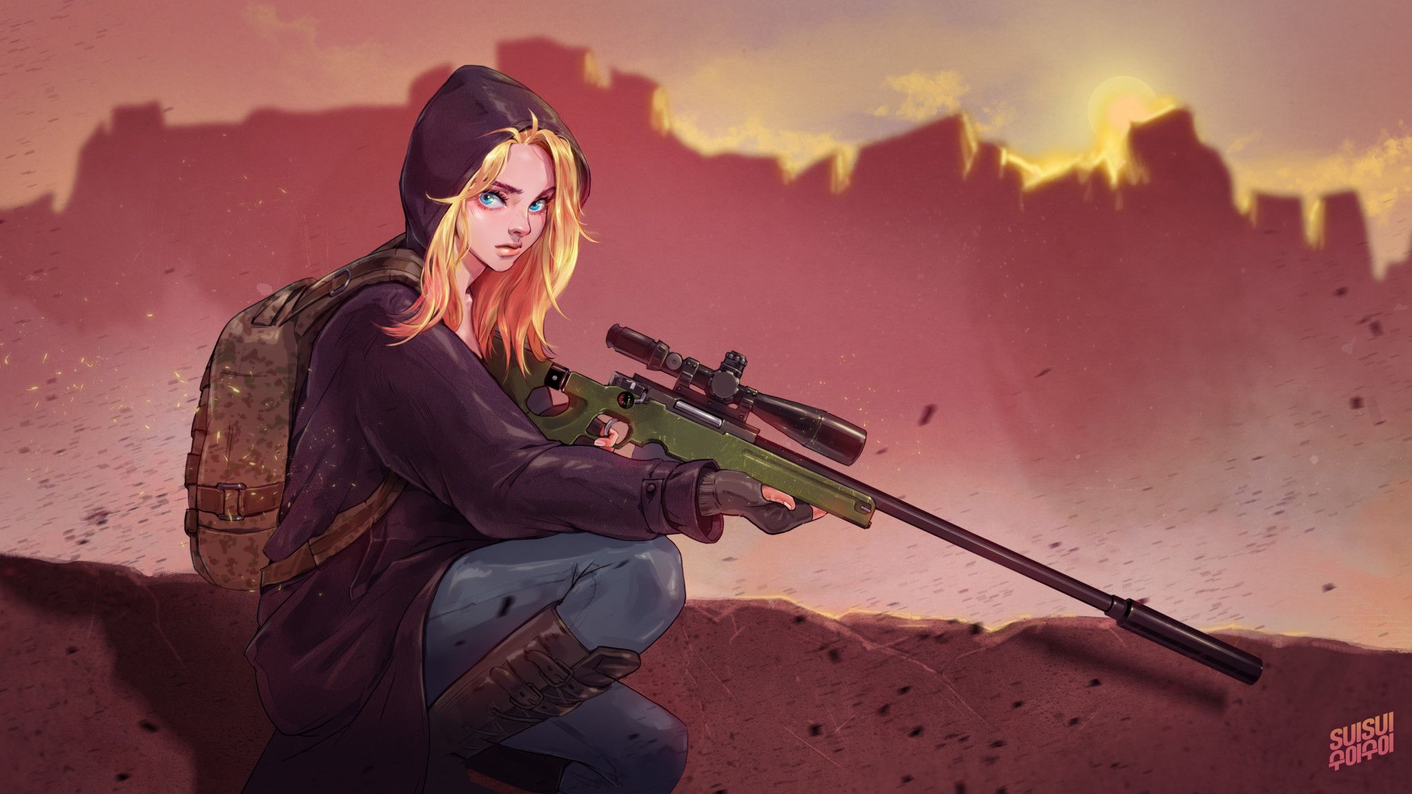 2048x1152 Pubg Game Girl Fanart 2048x1152 Resolution HD 4k Wallpapers, Image, Backgrounds