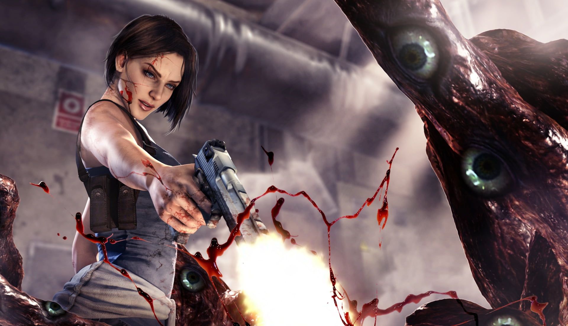 Download Jill Valentine, The Resilient Heroine From Resident Evil Series  Wallpaper