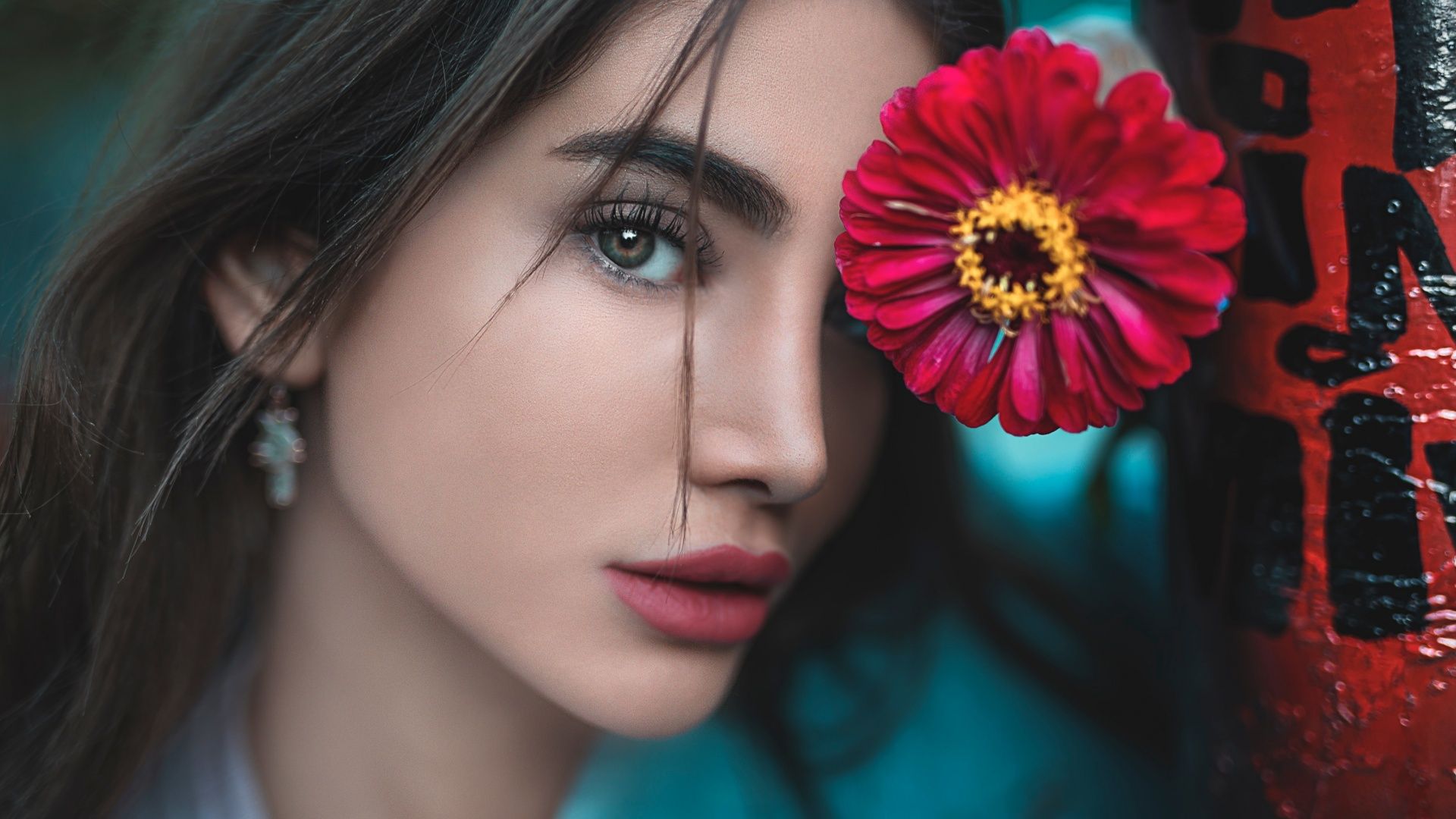 Beautiful Girl Flower Aesthetic