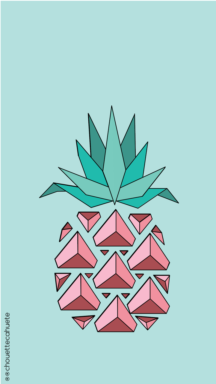 Cute pastel pineapple wallpaper