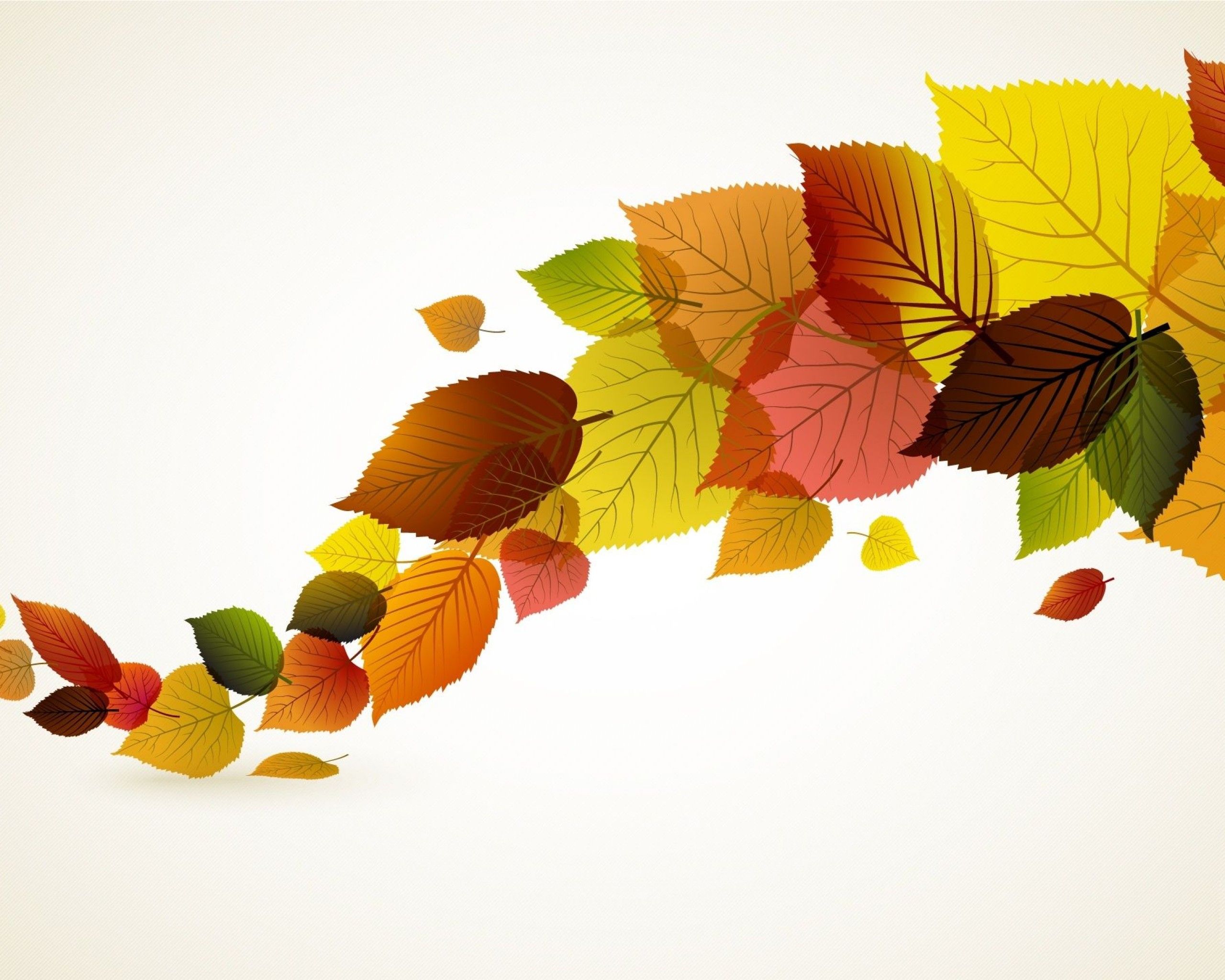 Autumn Leaves Illustration Desktop Wallpaper