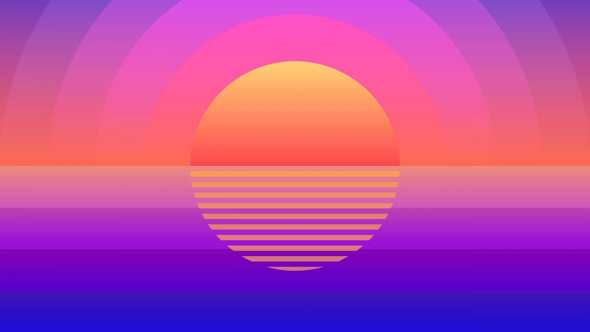 Retro Sunset 1920X1080 Wallpapers - Wallpaper Cave