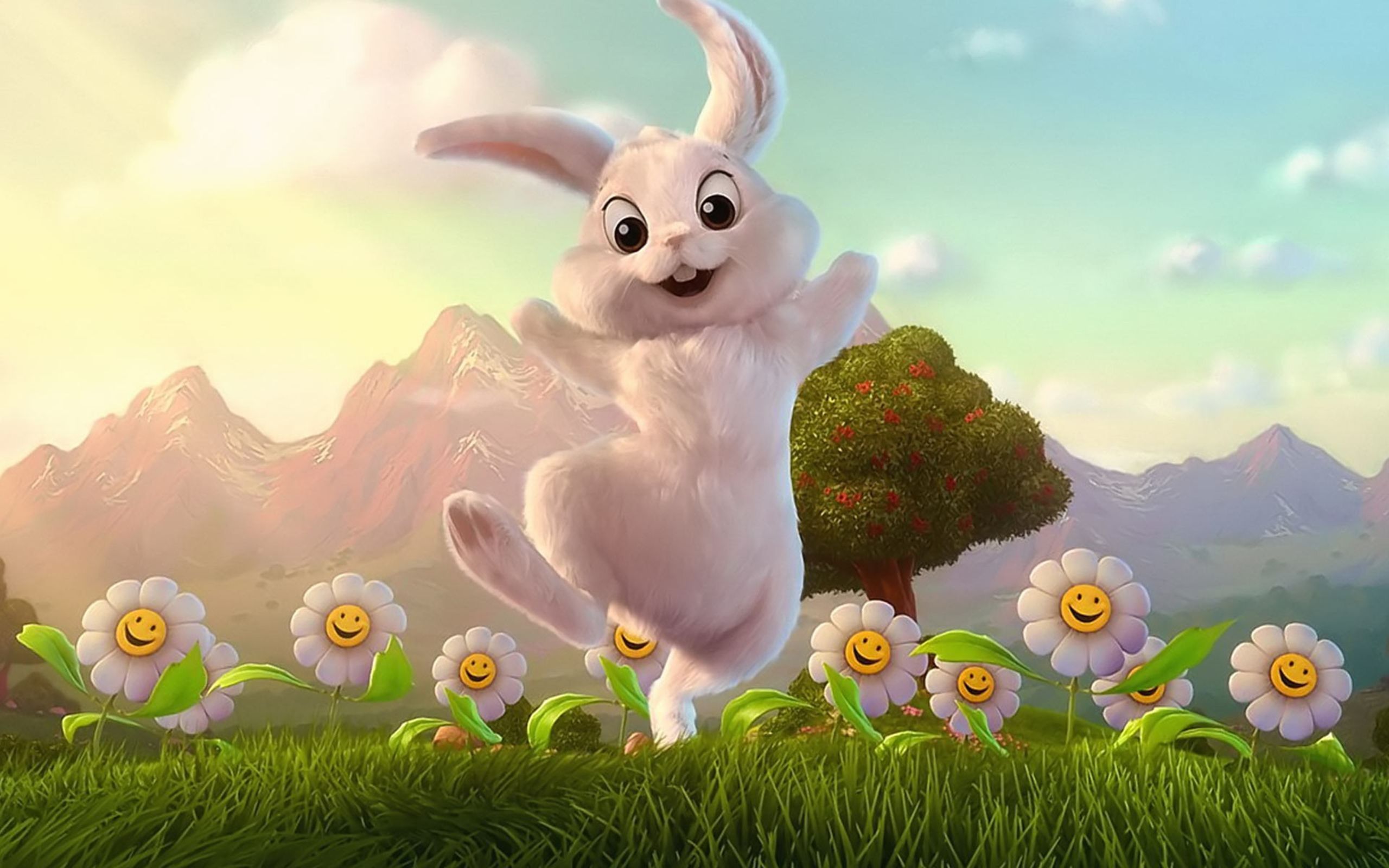 Easter Bunny Holiday Wallpaper 2560x1600, Wallpaper13.com