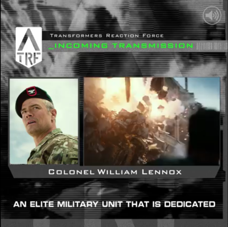New Bio for TRF Colonel William Lennox for Transformers: The Last