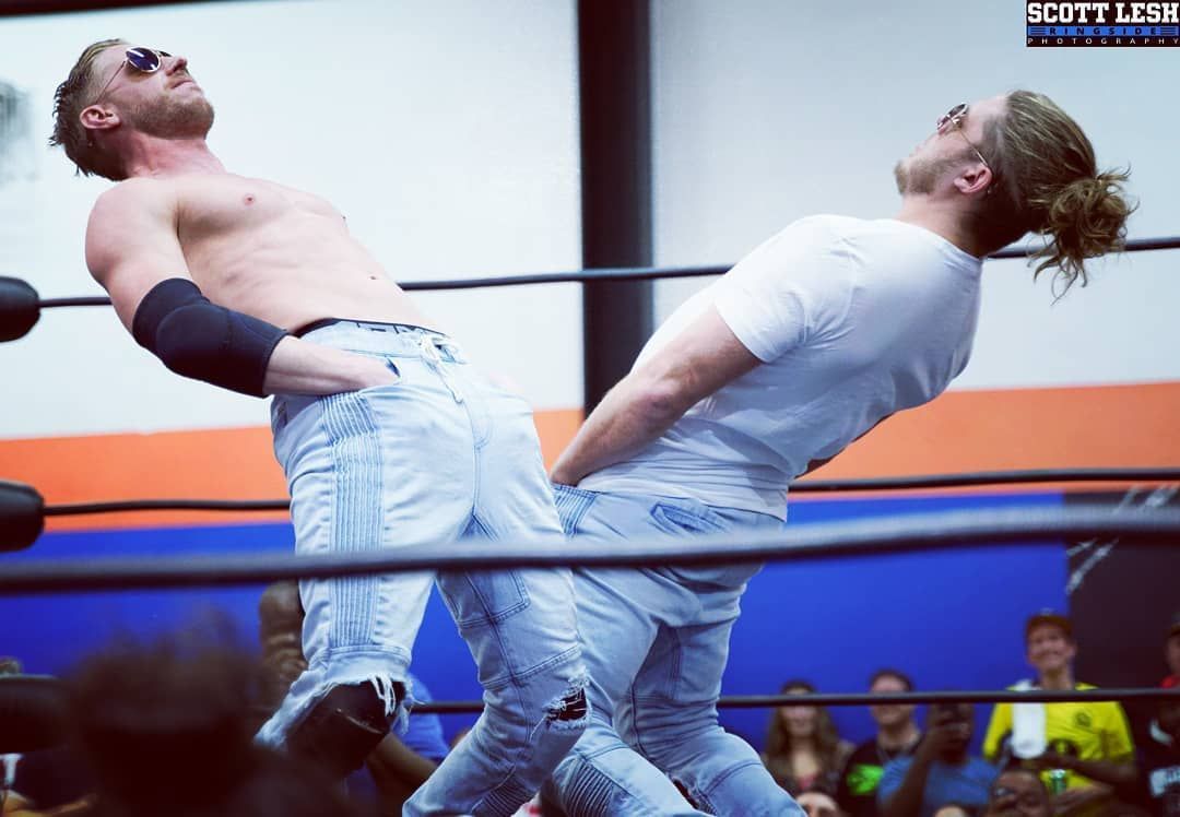 Orange Cassidy and Joey Janela. This is nice.. .. #baybee