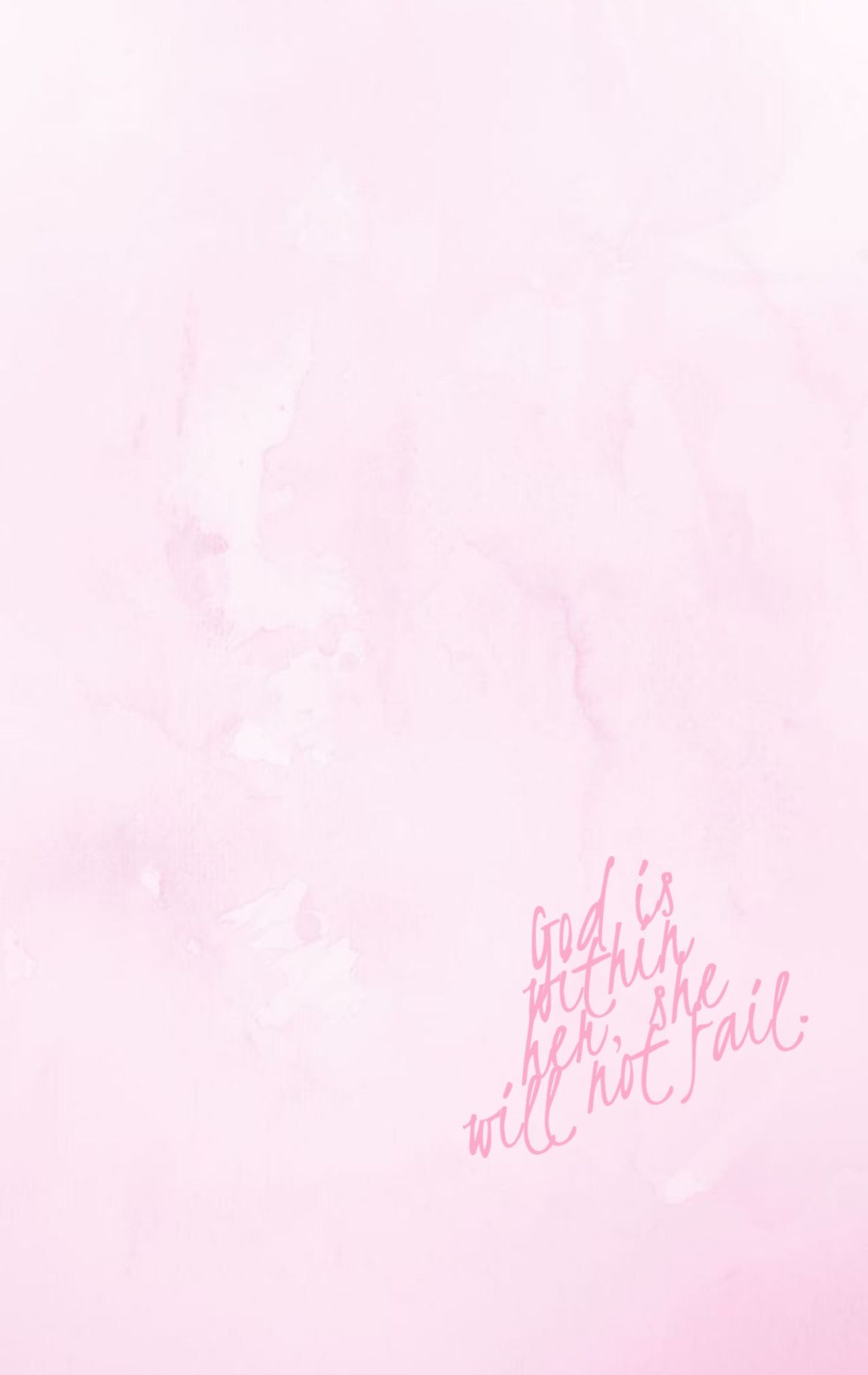 God is within her, she will not fail” wallpaper. credits: Kate