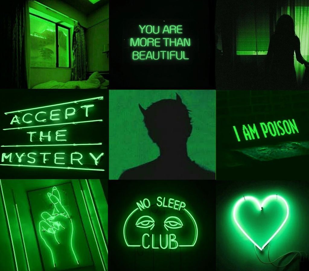 Aesthetics Green Neon Wallpapers  Wallpaper Cave