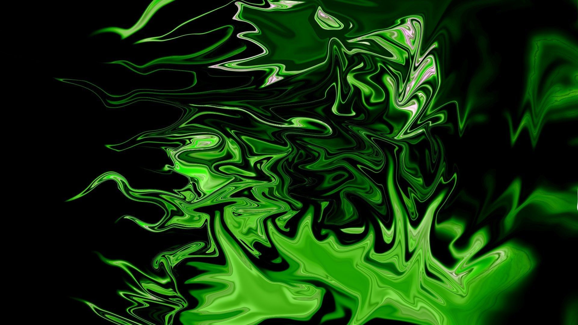 Black and Neon Green Wallpaper